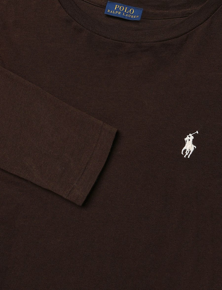 Polo Ralph Lauren - 40/1 COTTON JERSEY-KNT-T-SHIRT - langærmede toppe - circuit brown - 2