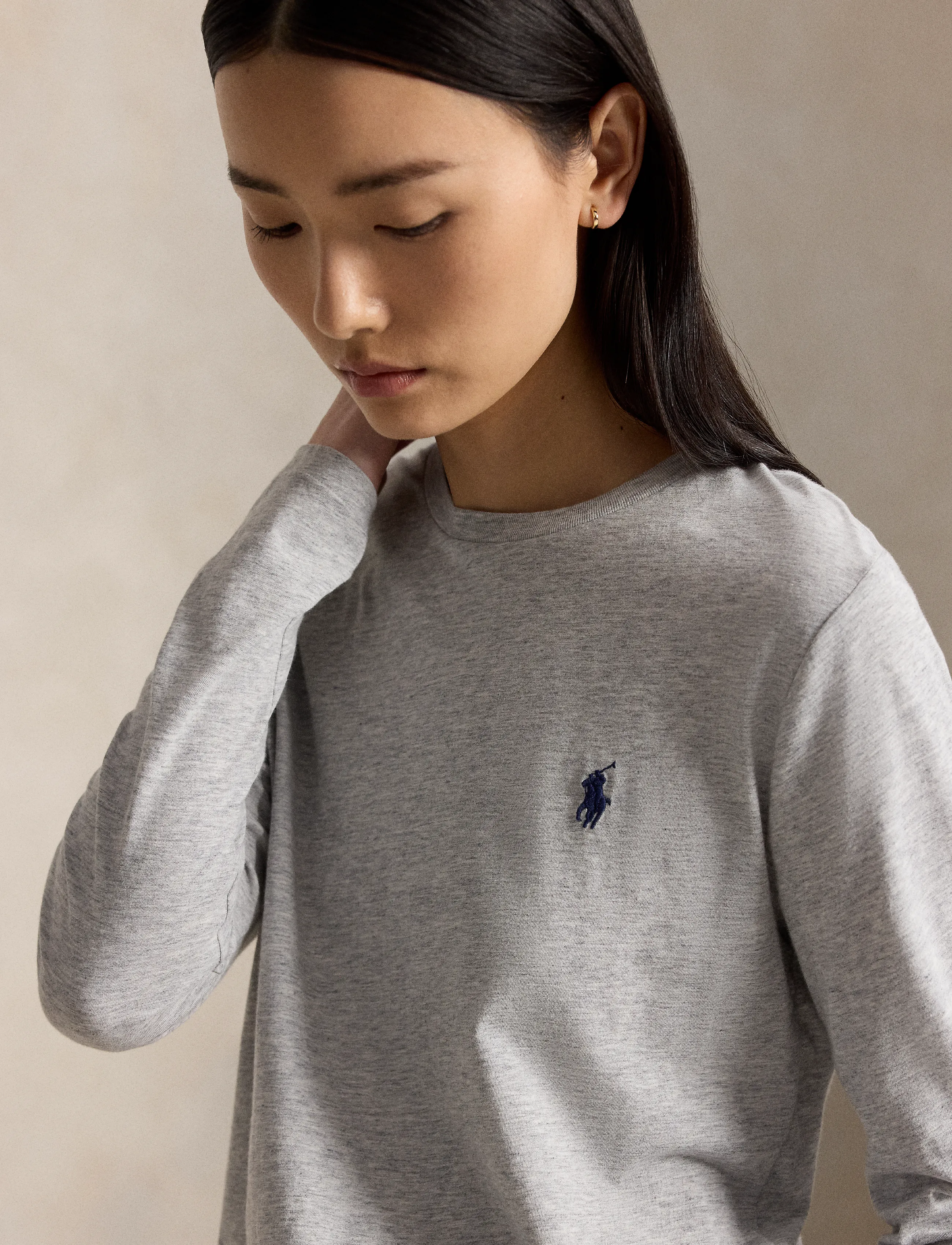 Polo Ralph Lauren - Classic Fit Jersey Long-Sleeve Tee - langærmede toppe - cobblestone heath - 4