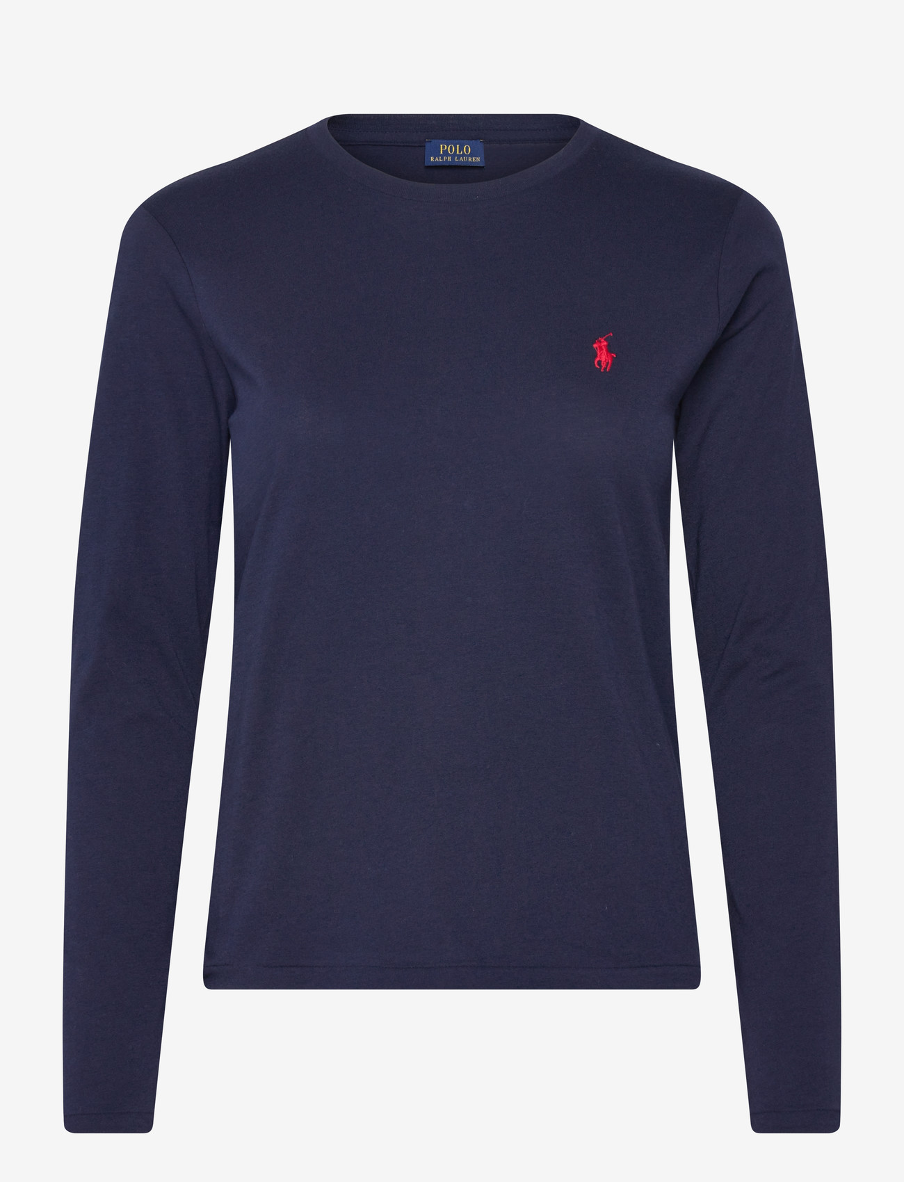 Polo Ralph Lauren - 40/1 COTTON JERSEY-KNT-T-SHIRT - langærmede toppe - cruise navy - 0