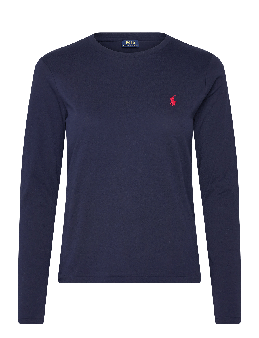 Polo Ralph Lauren - 40/1 COTTON JERSEY-KNT-T-SHIRT - långärmade toppar - cruise navy - 1