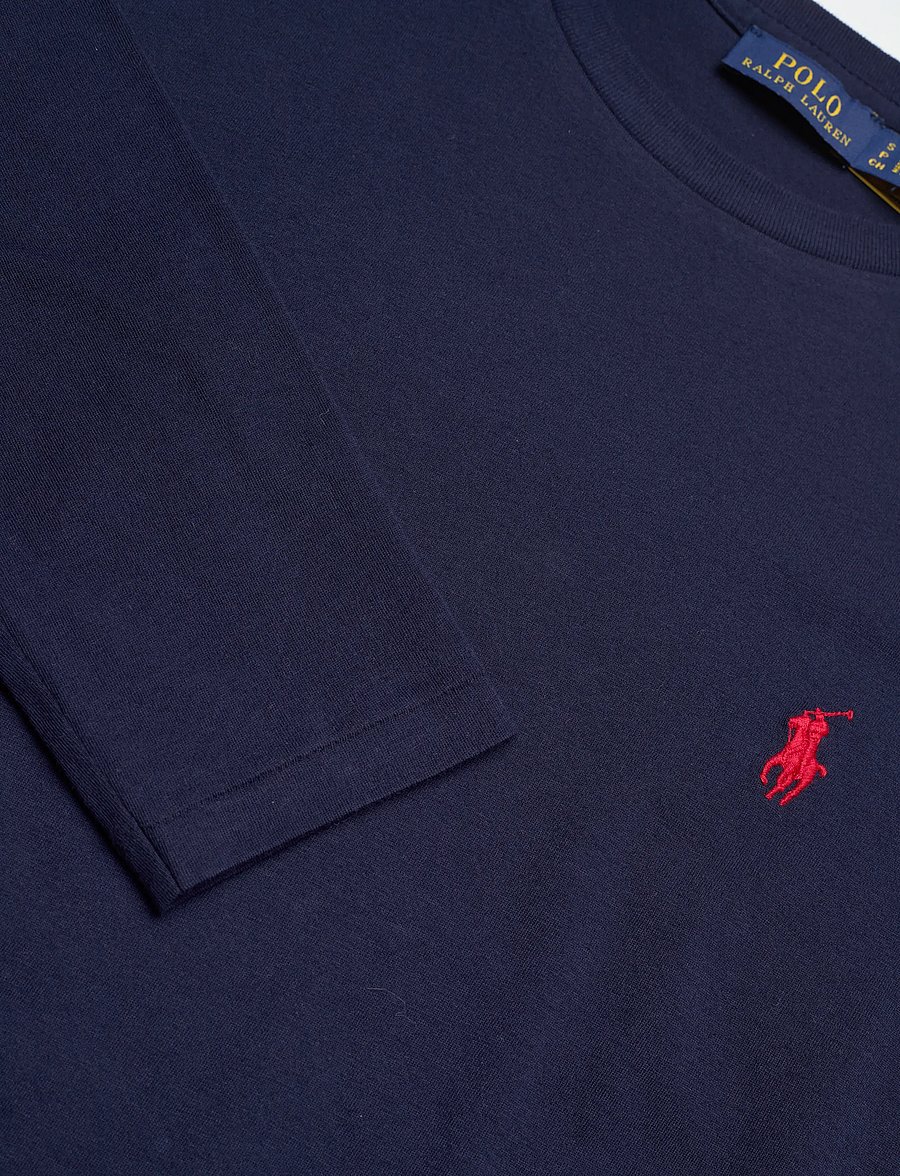 Polo Ralph Lauren - 40/1 COTTON JERSEY-KNT-T-SHIRT - långärmade toppar - cruise navy - 5