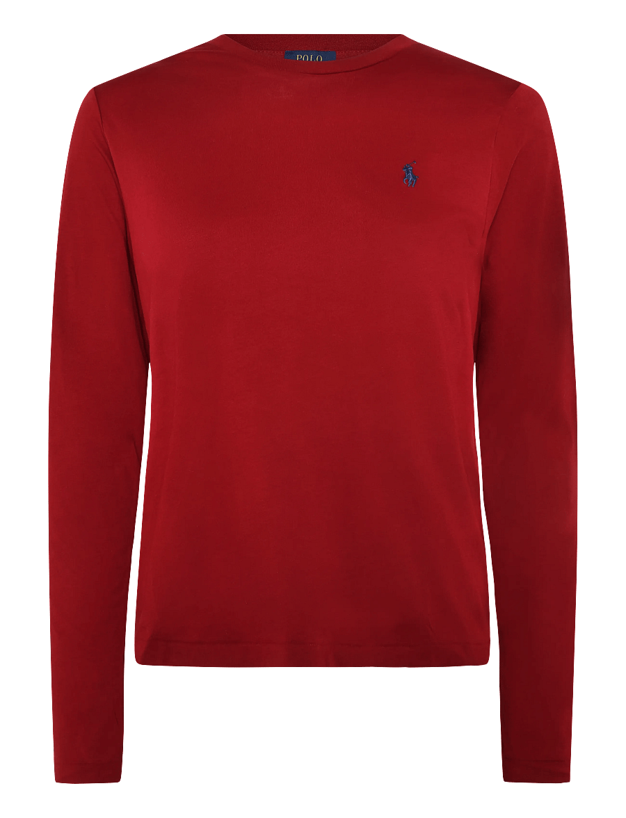 Polo Ralph Lauren - 40/1 COTTON JERSEY-KNT-T-SHIRT - långärmade toppar - eaton red - 0