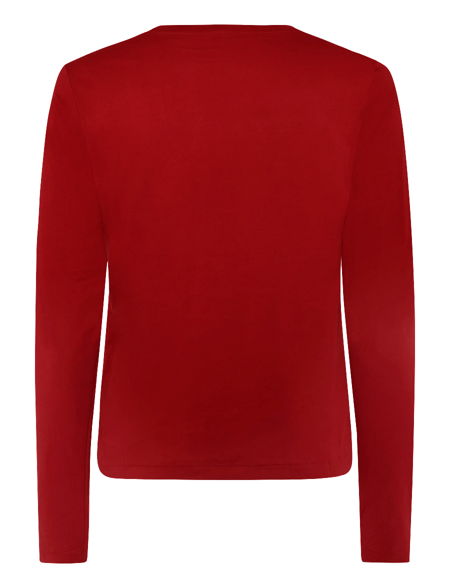 Polo Ralph Lauren - 40/1 COTTON JERSEY-KNT-T-SHIRT - långärmade toppar - eaton red - 1