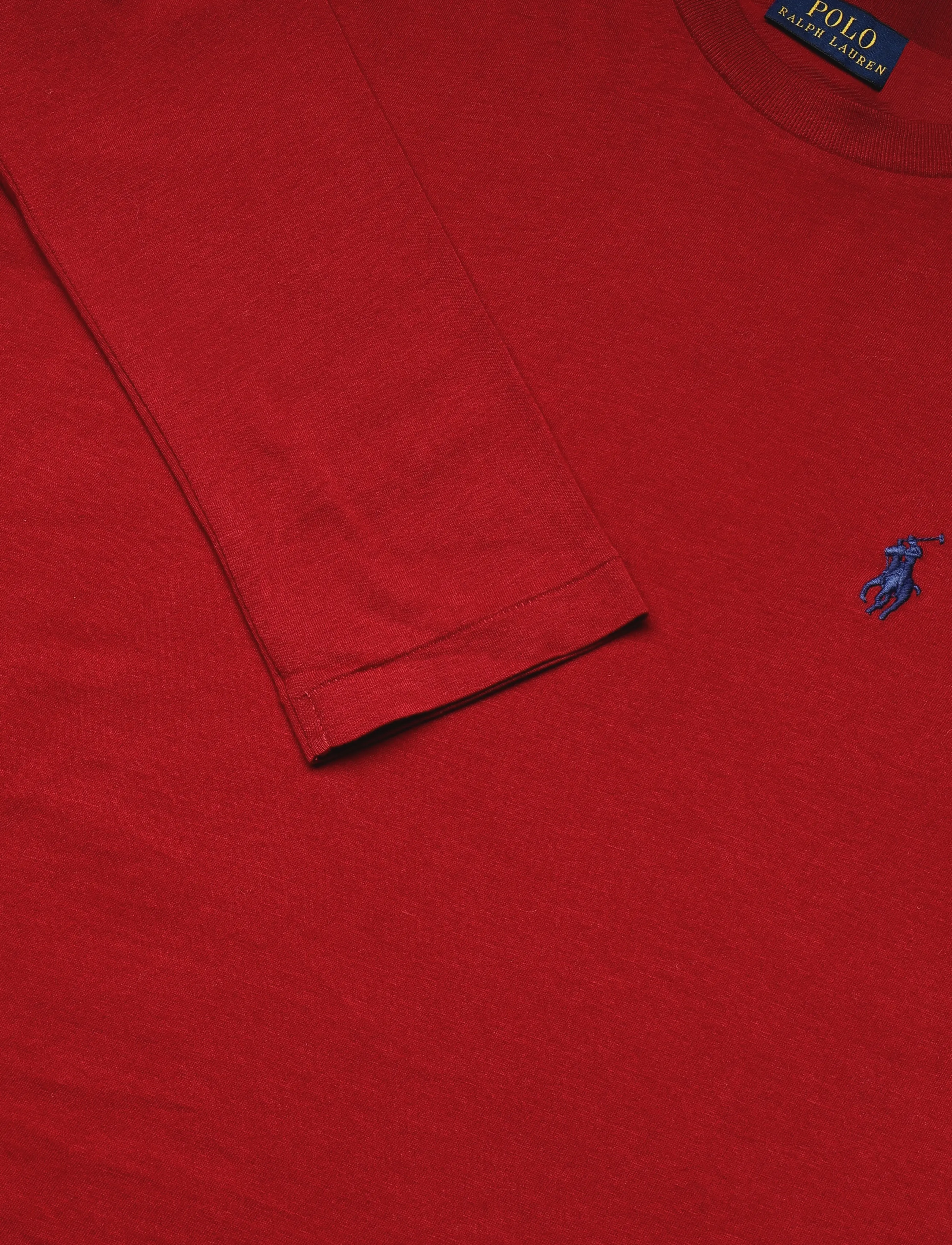 Polo Ralph Lauren - 40/1 COTTON JERSEY-KNT-T-SHIRT - långärmade toppar - eaton red - 2