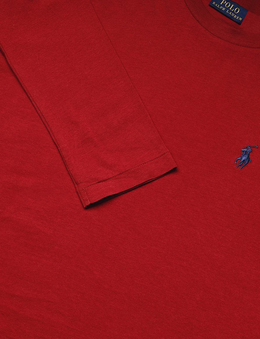 Polo Ralph Lauren - 40/1 COTTON JERSEY-KNT-T-SHIRT - långärmade toppar - eaton red - 2