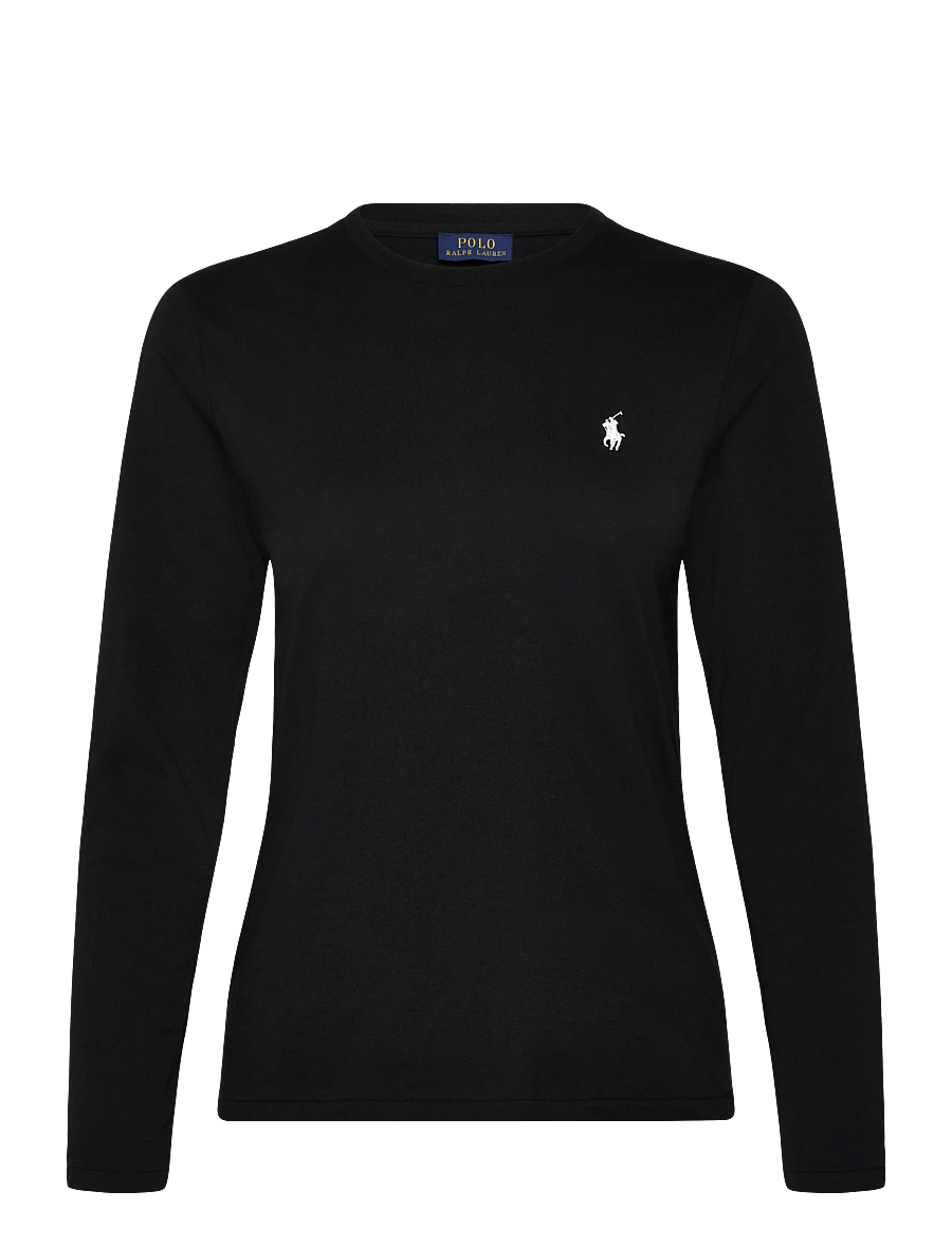 Polo Ralph Lauren - 40/1 COTTON JERSEY-KNT-T-SHIRT - langärmlige tops - polo black - 1
