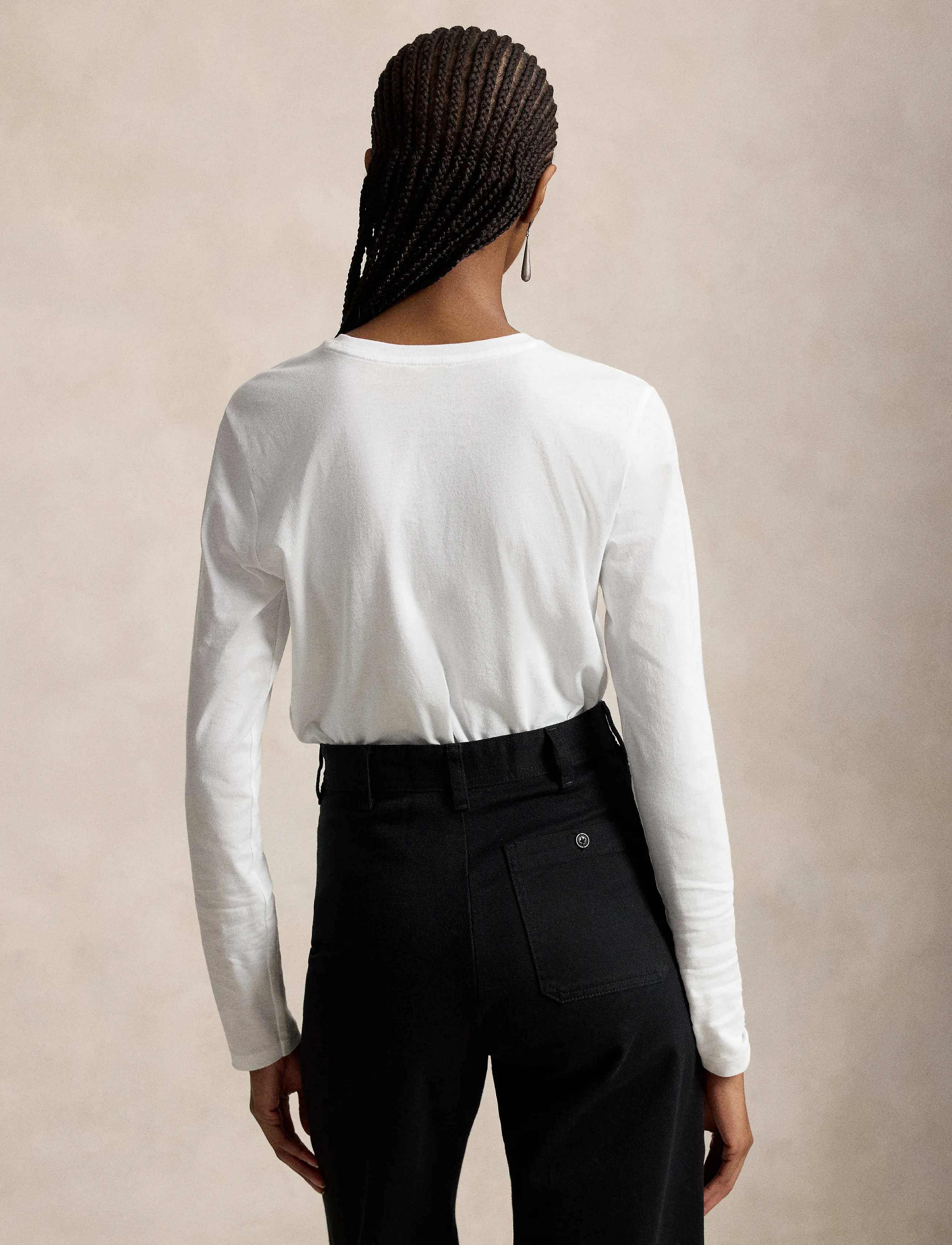 Polo Ralph Lauren - Classic Fit Jersey Long-Sleeve Tee - long-sleeved tops - white - 3
