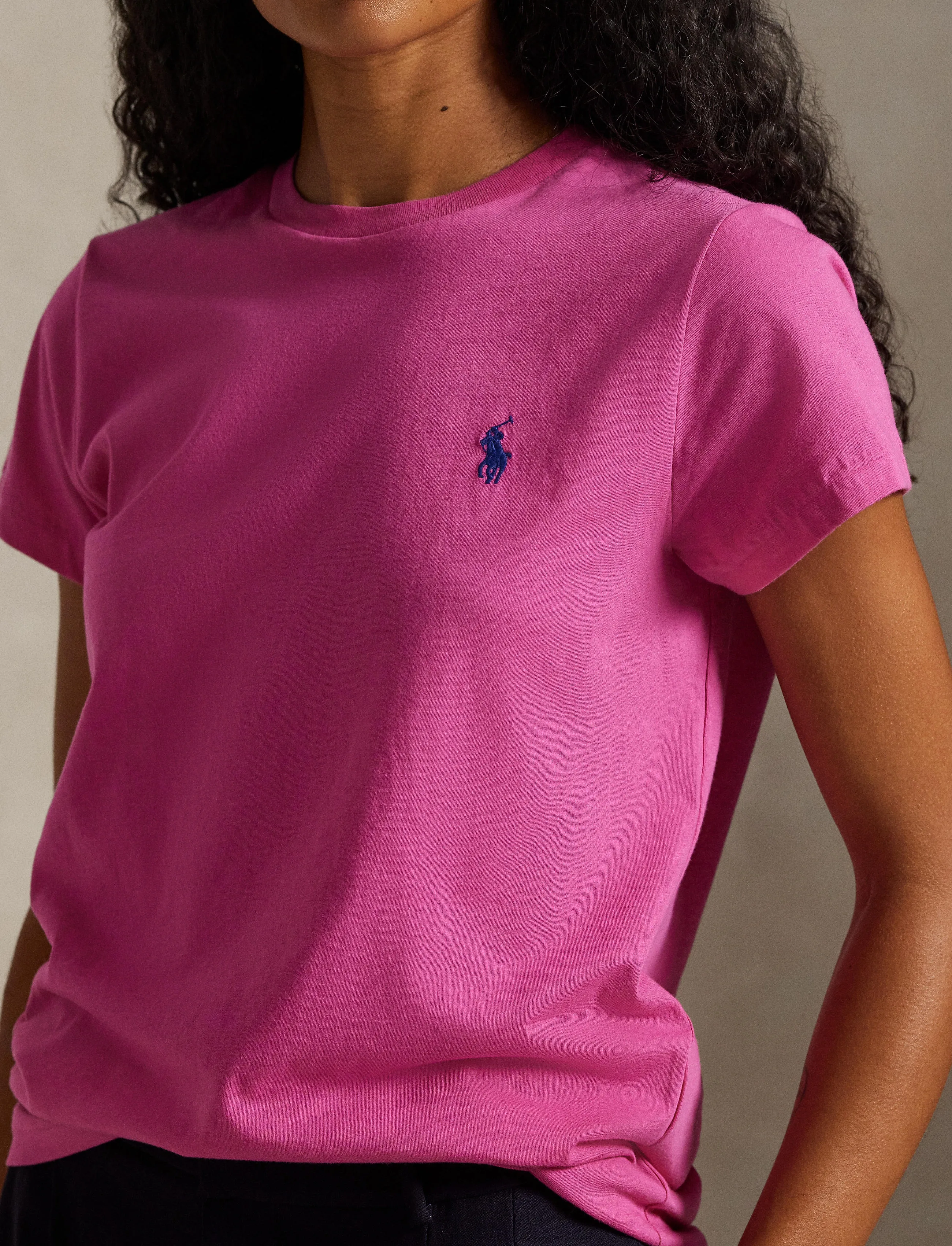 Polo Ralph Lauren - Classic Fit Cotton Jersey Crewneck Tee - t-shirts & tops - accent pink - 4