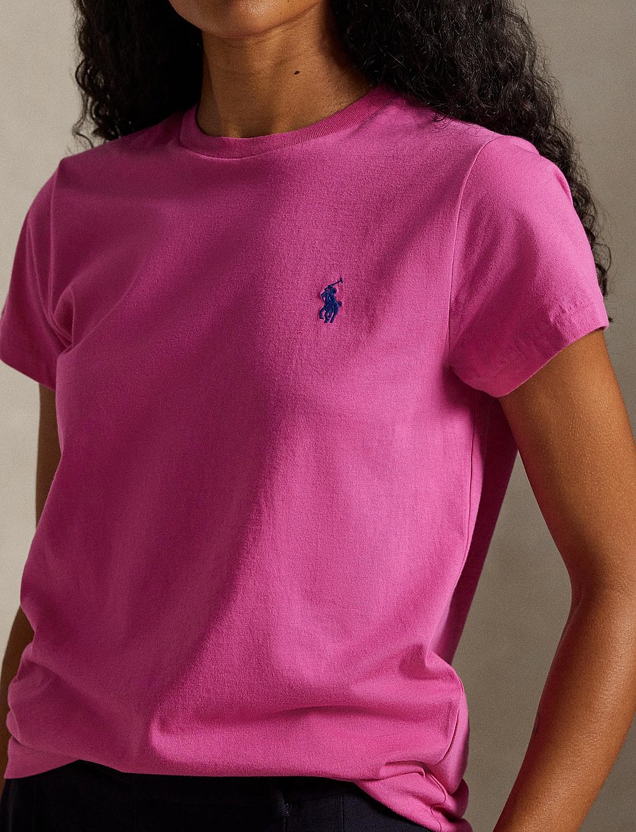 Polo Ralph Lauren - Classic Fit Cotton Jersey Crewneck Tee - t-shirts & tops - accent pink - 4
