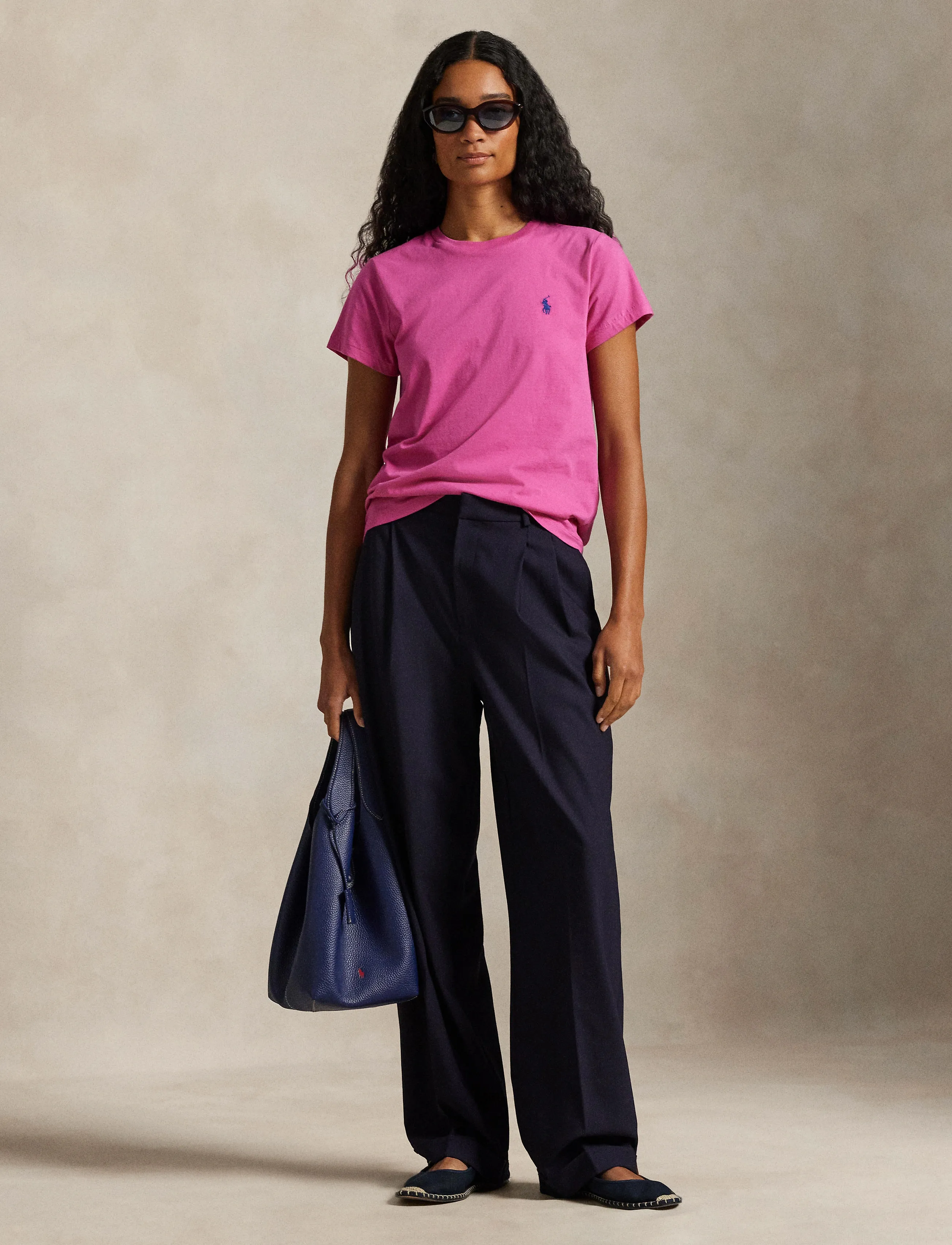 Polo Ralph Lauren - Classic Fit Cotton Jersey Crewneck Tee - t-shirts - accent pink - 5
