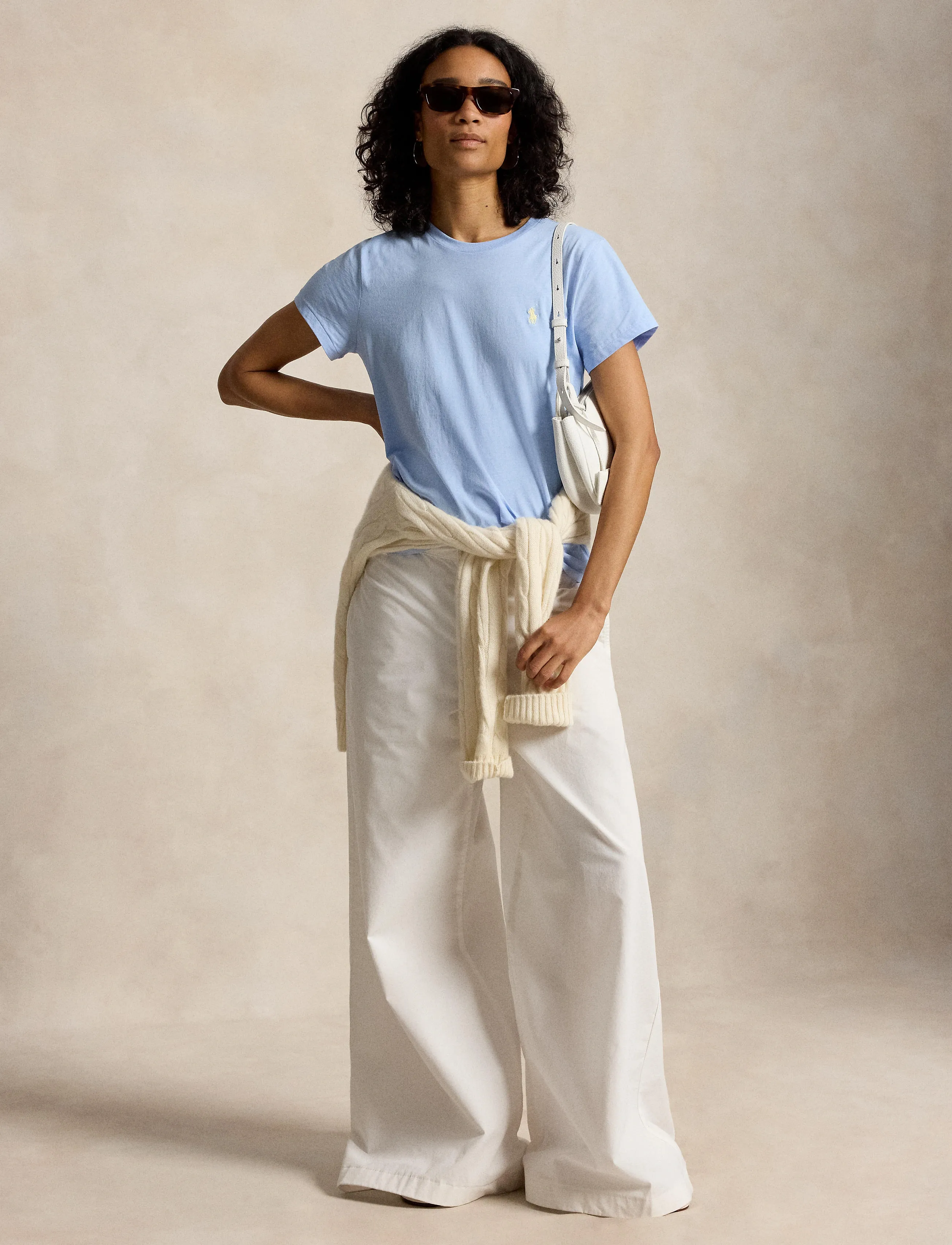 Polo Ralph Lauren Classic Fit Cotton Jersey Crewneck Tee - T-krekli un topi - BABY BLUE / blue