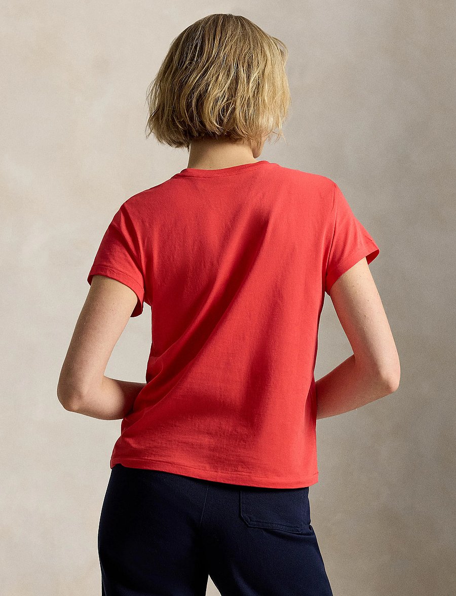 Polo Ralph Lauren - Classic Fit Cotton Jersey Crewneck Tee - t-shirts - bright hibiscus - 0