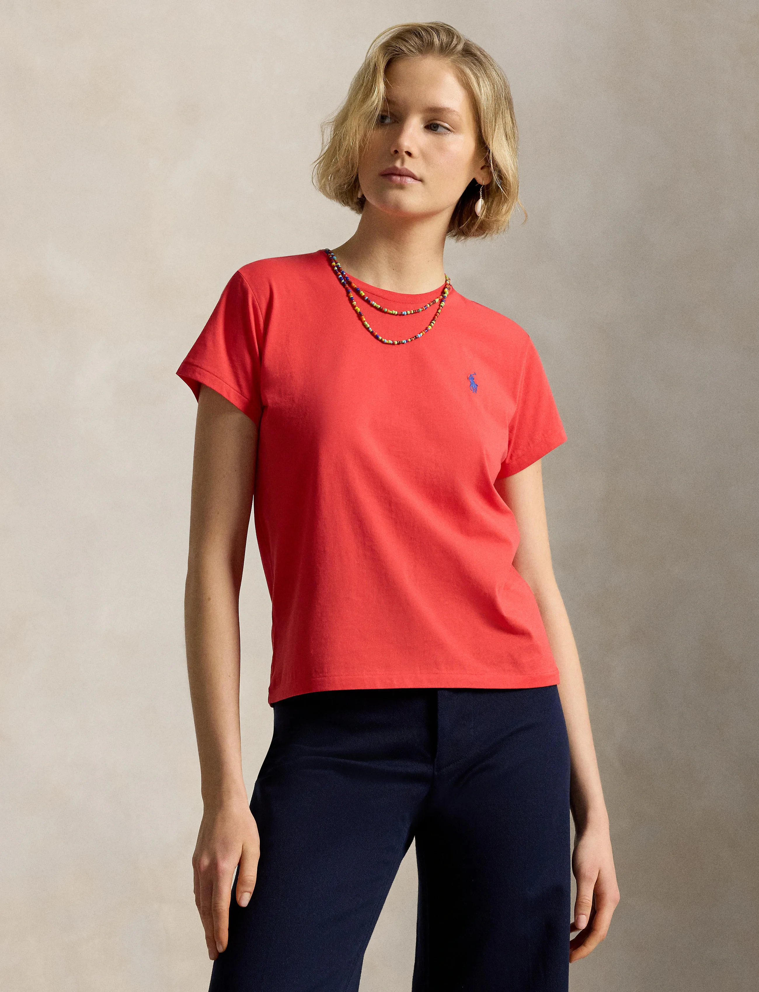 Polo Ralph Lauren - Classic Fit Cotton Jersey Crewneck Tee - t-shirts - bright hibiscus - 3