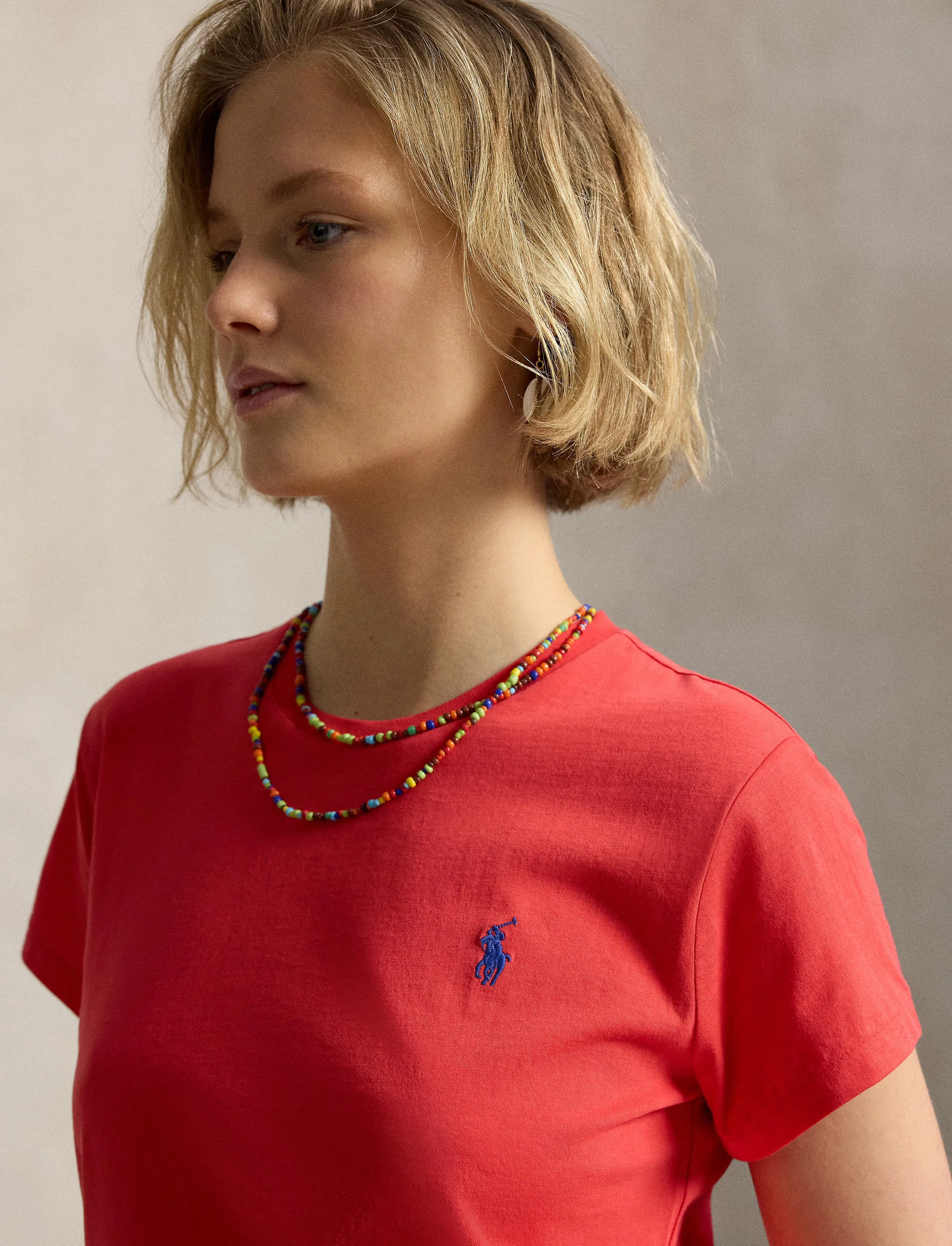 Polo Ralph Lauren - Classic Fit Cotton Jersey Crewneck Tee - t-shirts - bright hibiscus - 4