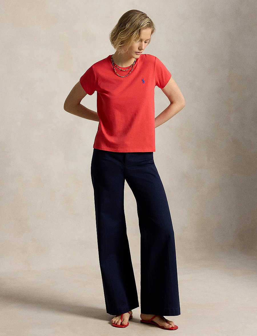 Polo Ralph Lauren - Classic Fit Cotton Jersey Crewneck Tee - t-shirts - bright hibiscus - 5