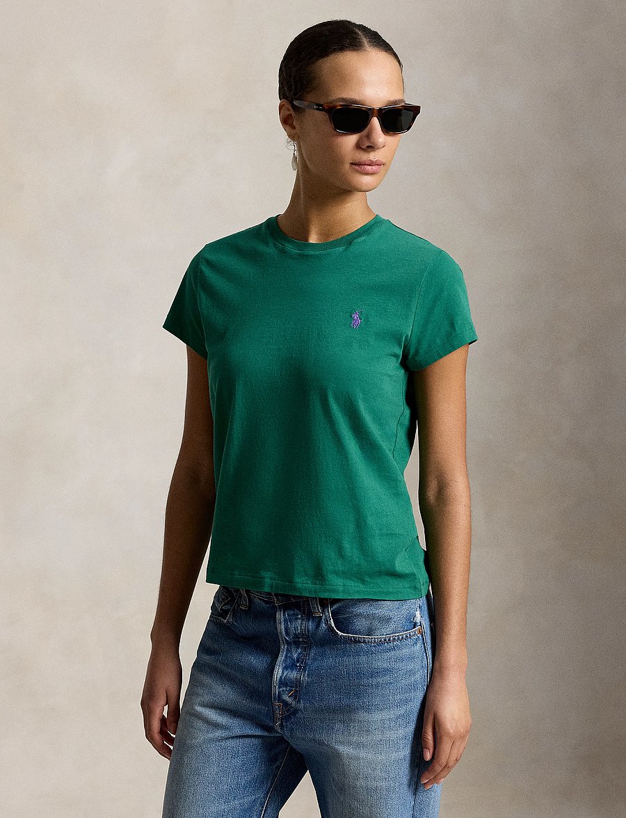 Polo Ralph Lauren - Classic Fit Cotton Jersey Crewneck Tee - t-särgid ja alussärgid - bush green - 0