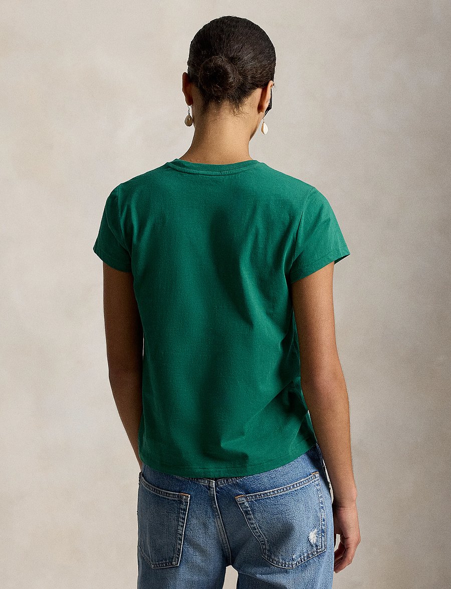 Polo Ralph Lauren - Classic Fit Cotton Jersey Crewneck Tee - t-särgid ja alussärgid - bush green - 3
