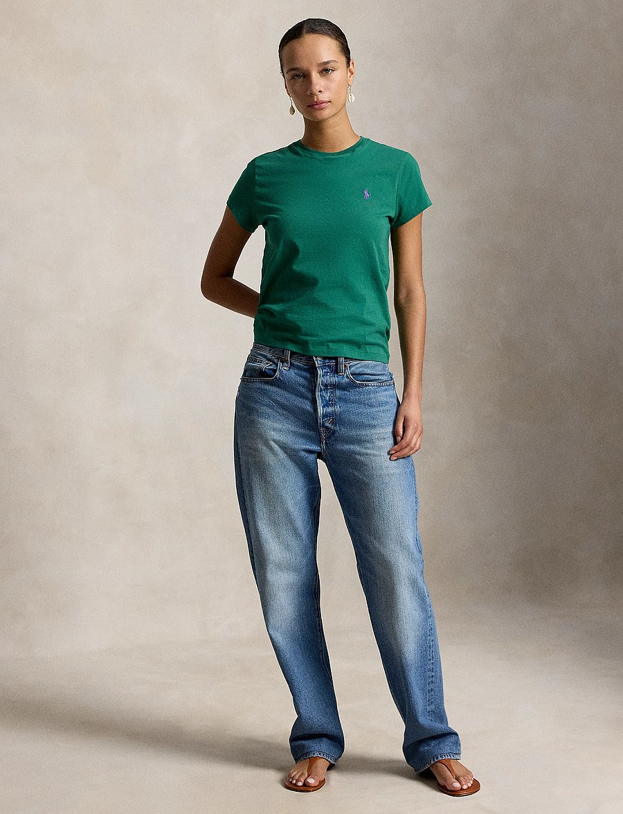 Polo Ralph Lauren - Classic Fit Cotton Jersey Crewneck Tee - t-särgid ja alussärgid - bush green - 4