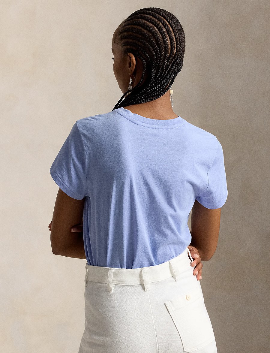 Polo Ralph Lauren - Classic Fit Cotton Jersey Crewneck Tee - t-shirts & tops - dress shirt blue - 3