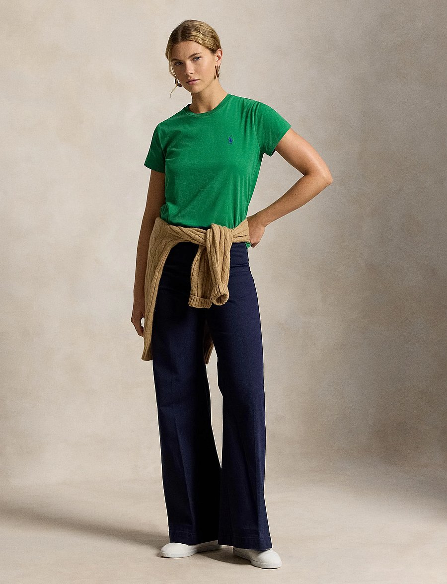 Polo Ralph Lauren - Classic Fit Cotton Jersey Crewneck Tee - t-shirts - fiji green - 0