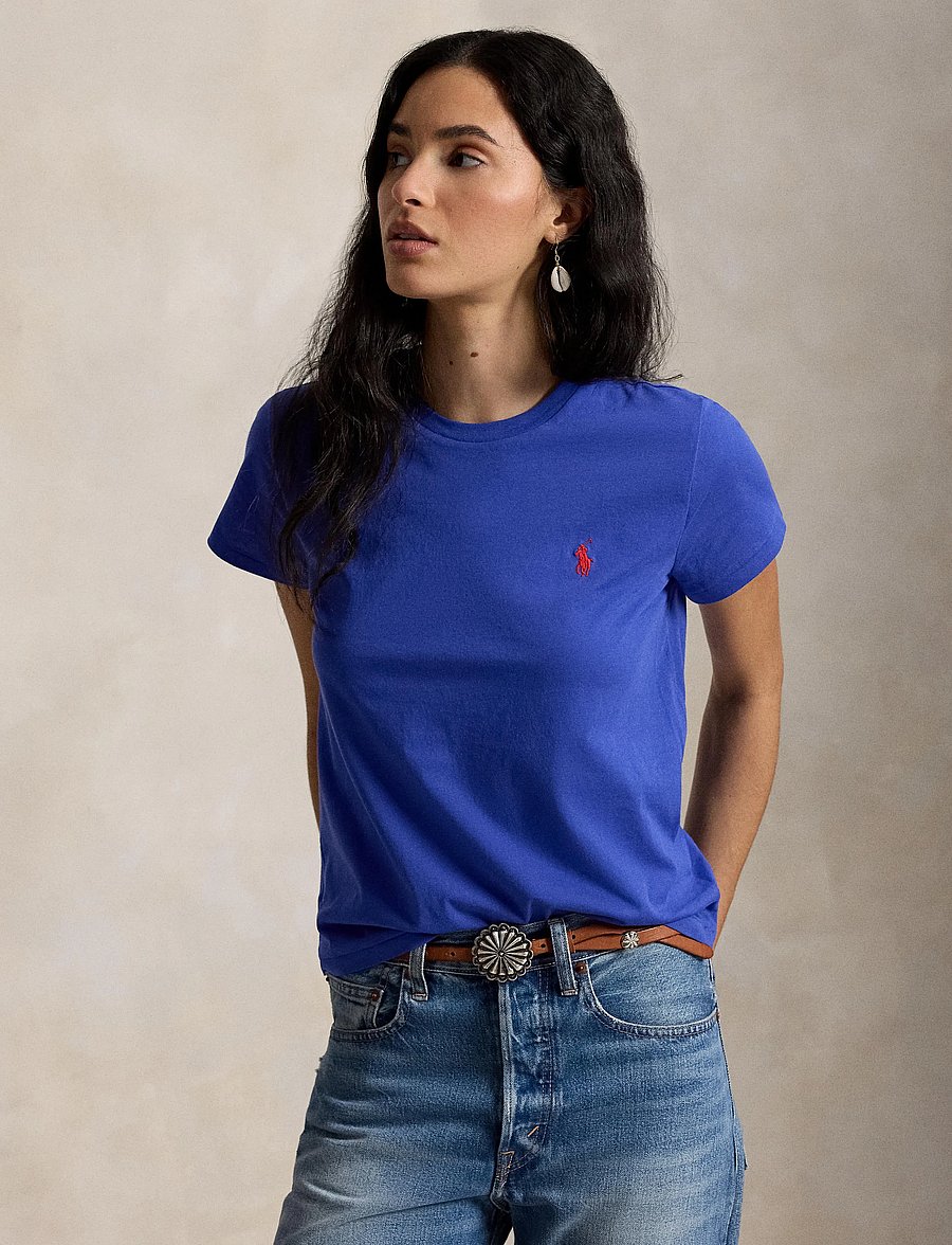 Polo Ralph Lauren - Classic Fit Cotton Jersey Crewneck Tee - t-shirts - gala blue - 3