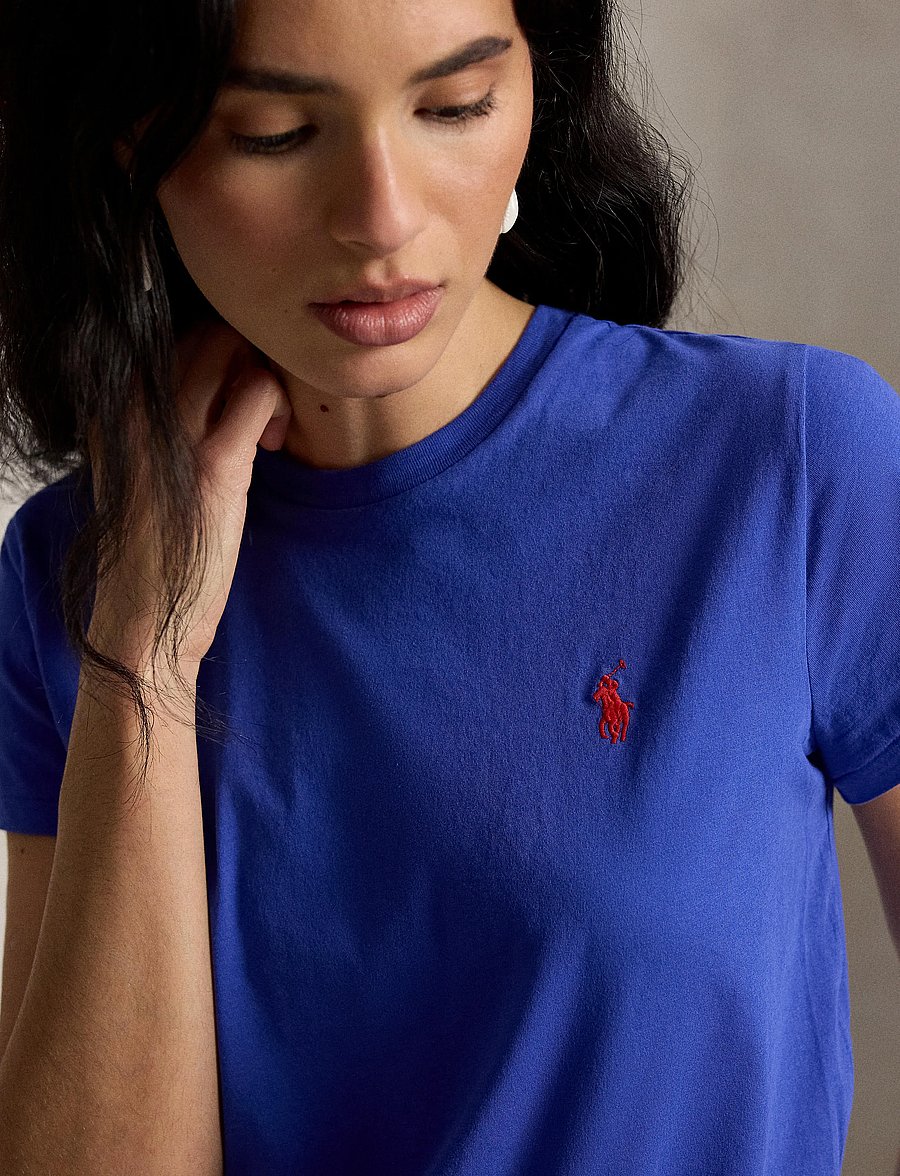 Polo Ralph Lauren - Classic Fit Cotton Jersey Crewneck Tee - t-shirts - gala blue - 4