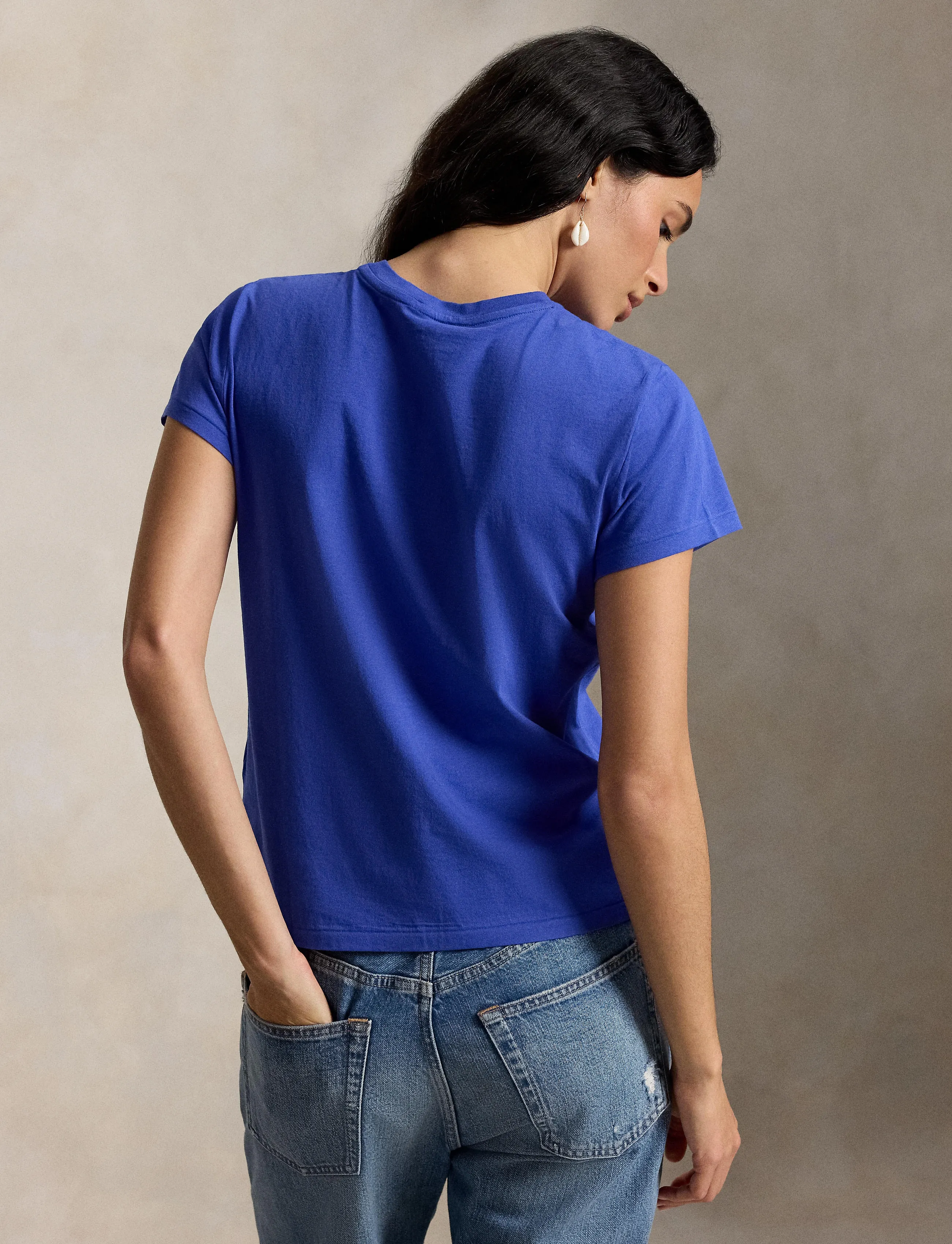 Polo Ralph Lauren - Classic Fit Cotton Jersey Crewneck Tee - t-shirts - gala blue - 5