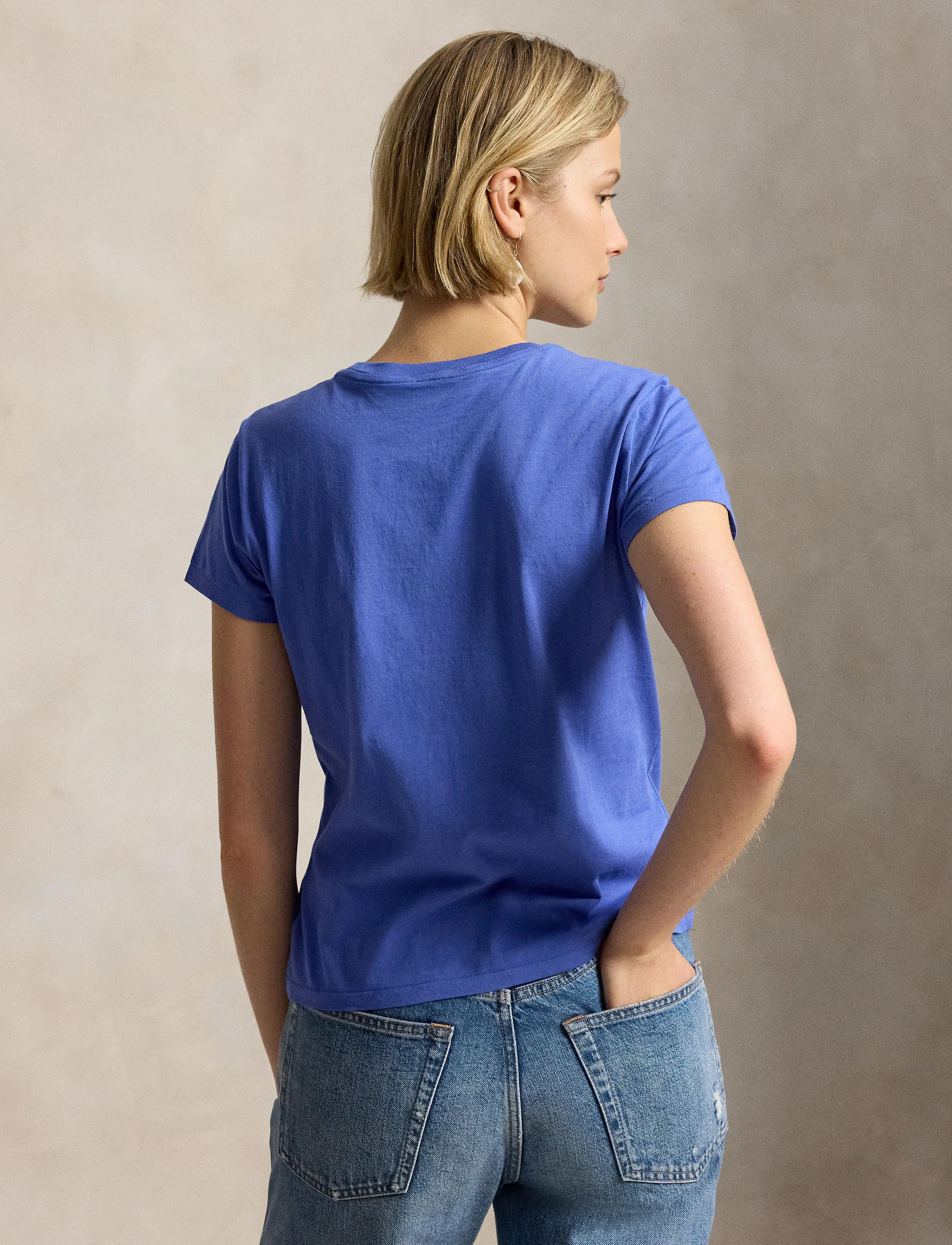 Polo Ralph Lauren - Classic Fit Cotton Jersey Crewneck Tee - t-shirts & tops - indigo sky - 3