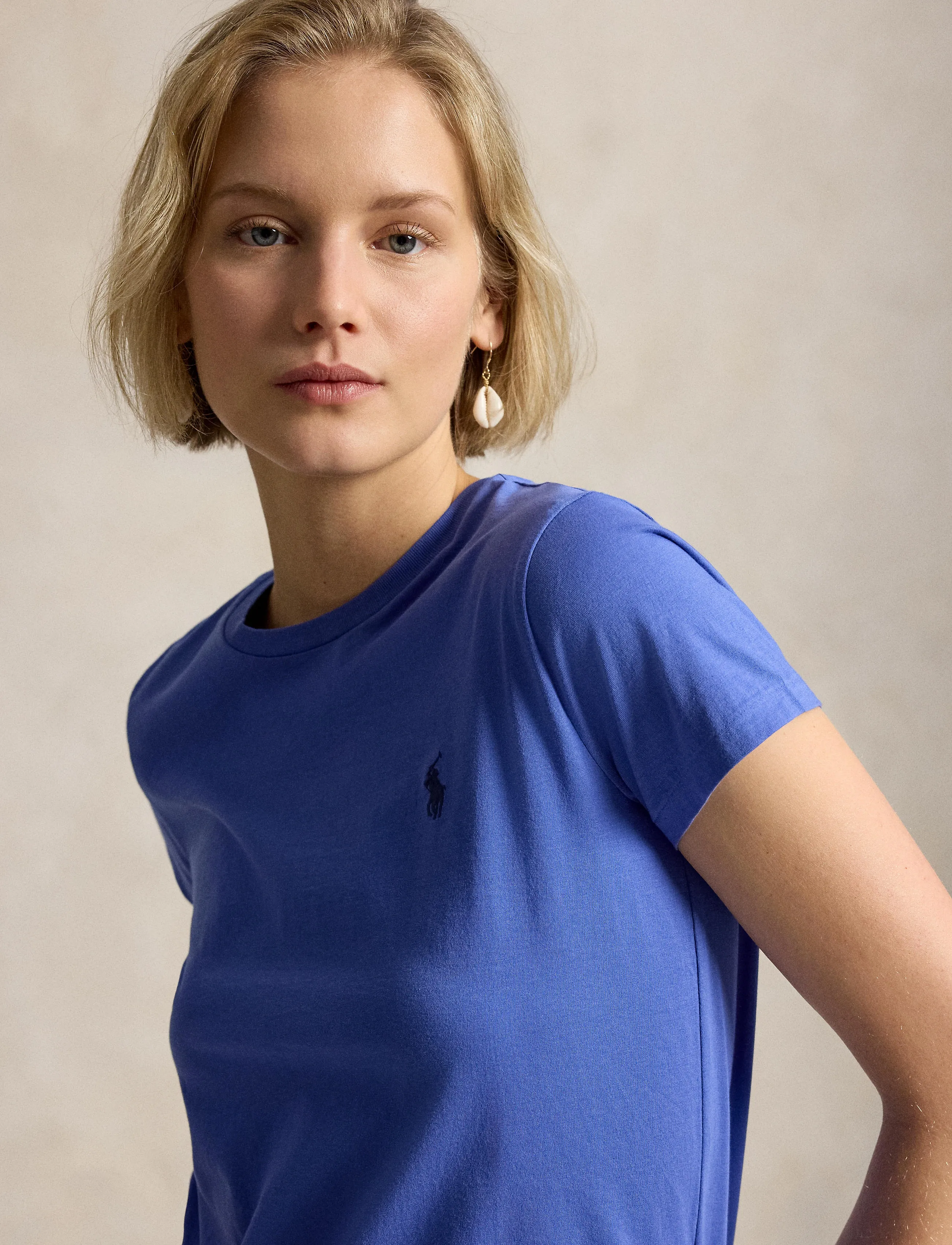 Polo Ralph Lauren - Classic Fit Cotton Jersey Crewneck Tee - t-shirts & tops - indigo sky - 4