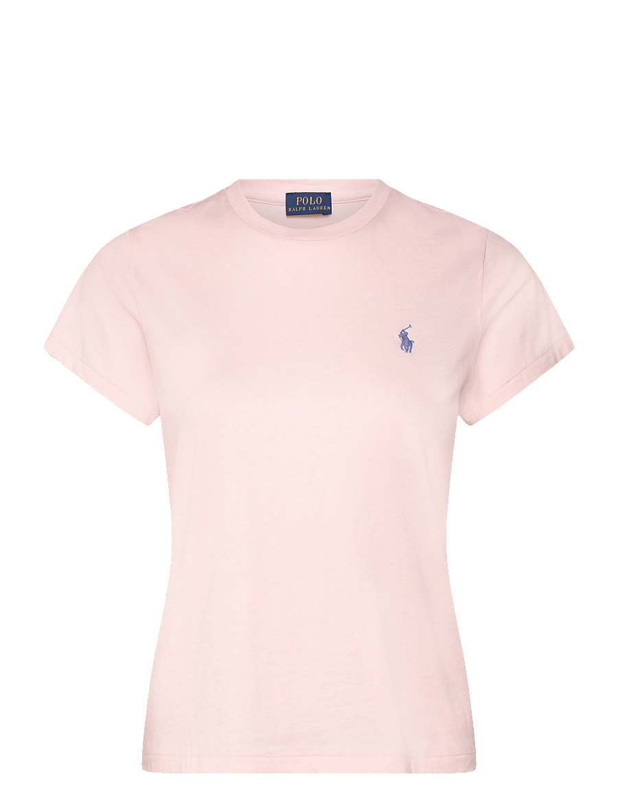 Polo Ralph Lauren - Classic Fit Cotton Jersey Crewneck Tee - t-shirts - pink sand - 0