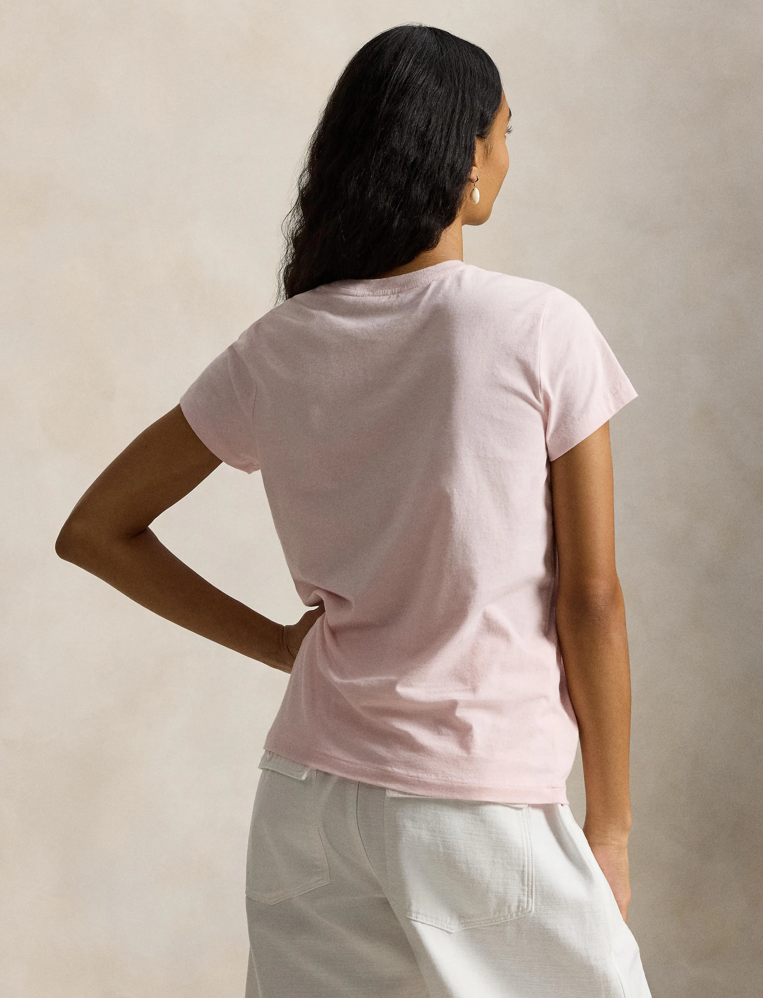 Polo Ralph Lauren - Classic Fit Cotton Jersey Crewneck Tee - t-shirts & tops - pink sand - 2