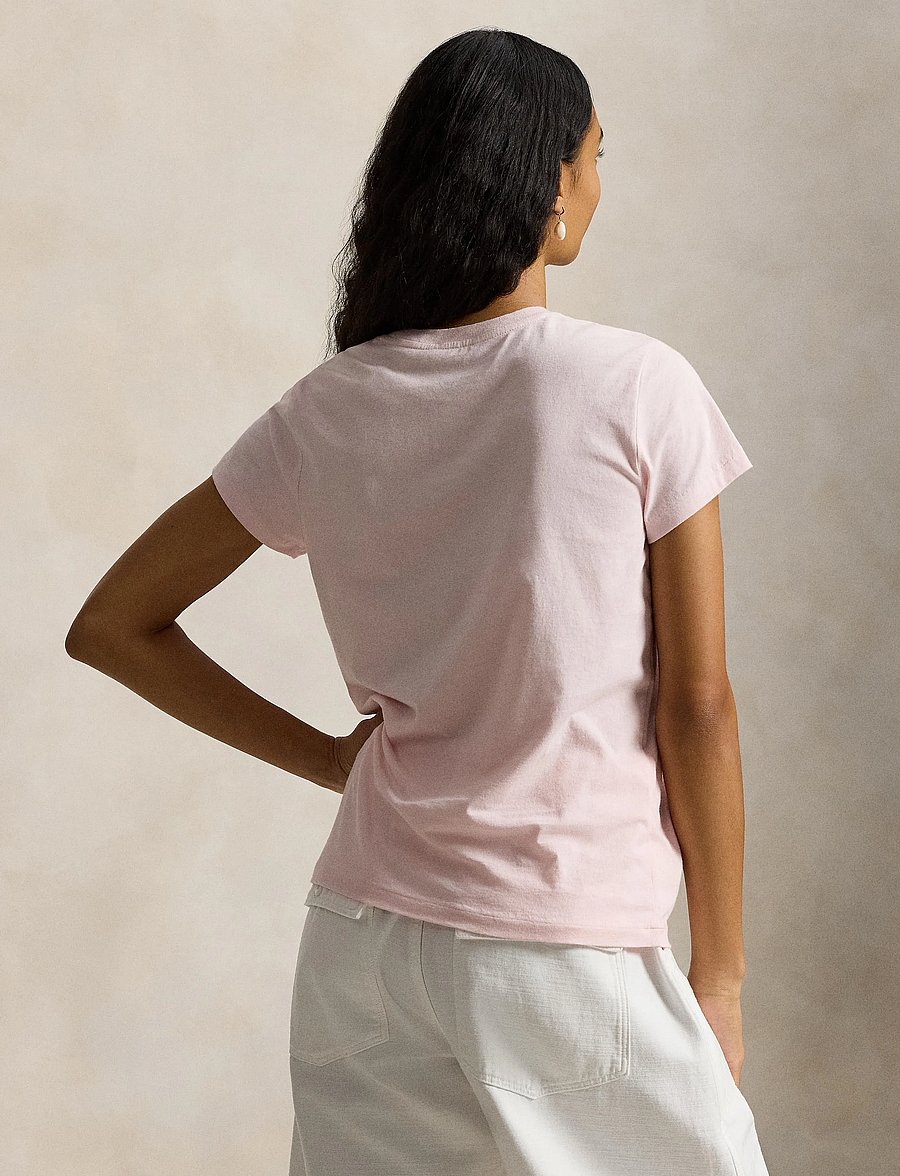 Polo Ralph Lauren - Classic Fit Cotton Jersey Crewneck Tee - t-shirts - pink sand - 2