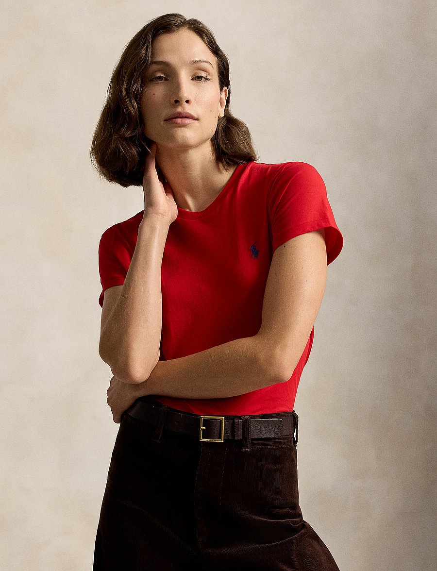 Polo Ralph Lauren - Classic Fit Cotton Jersey Crewneck Tee - t-särgid ja alussärgid - very red - 0