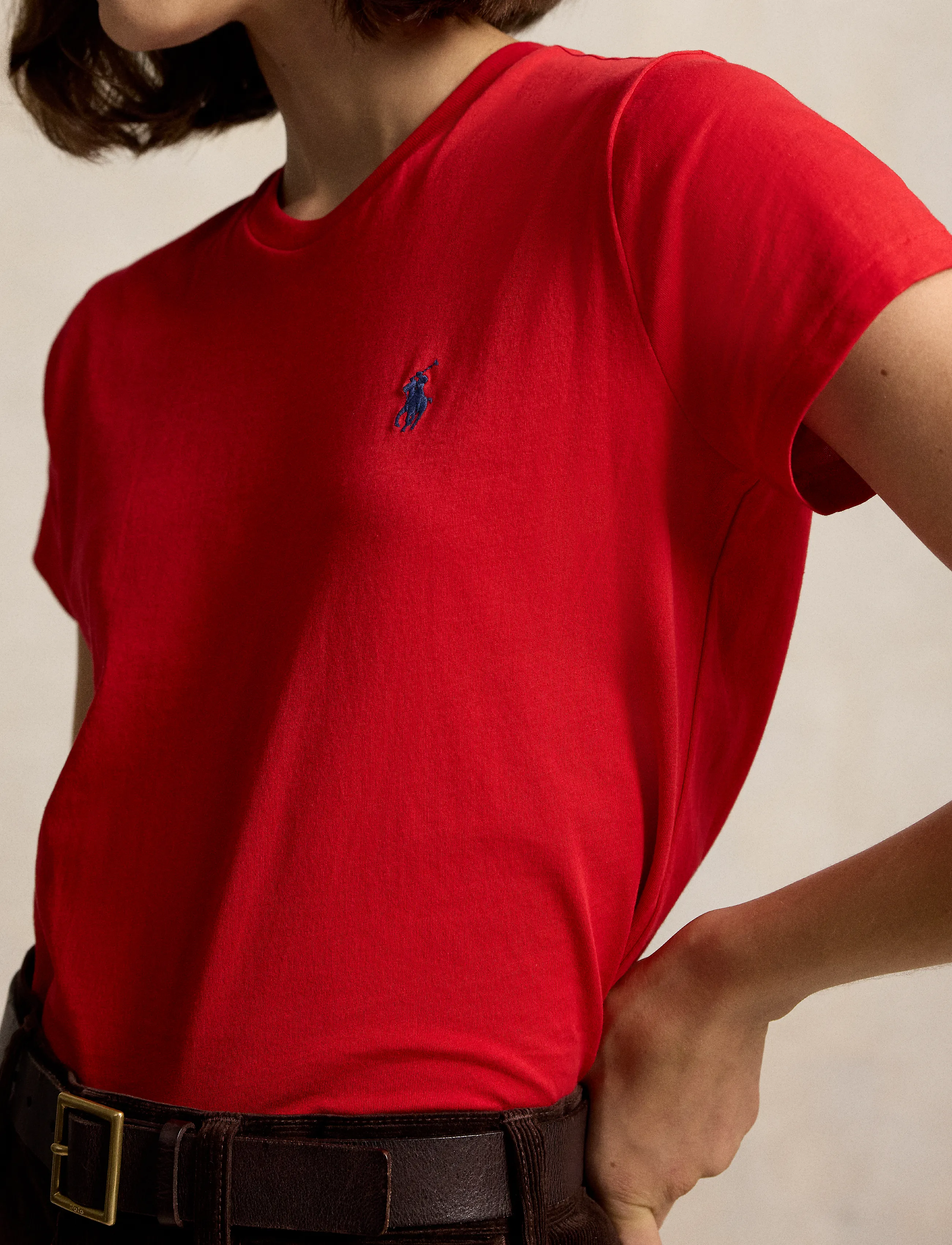 Polo Ralph Lauren - Classic Fit Cotton Jersey Crewneck Tee - t-särgid ja alussärgid - very red - 4