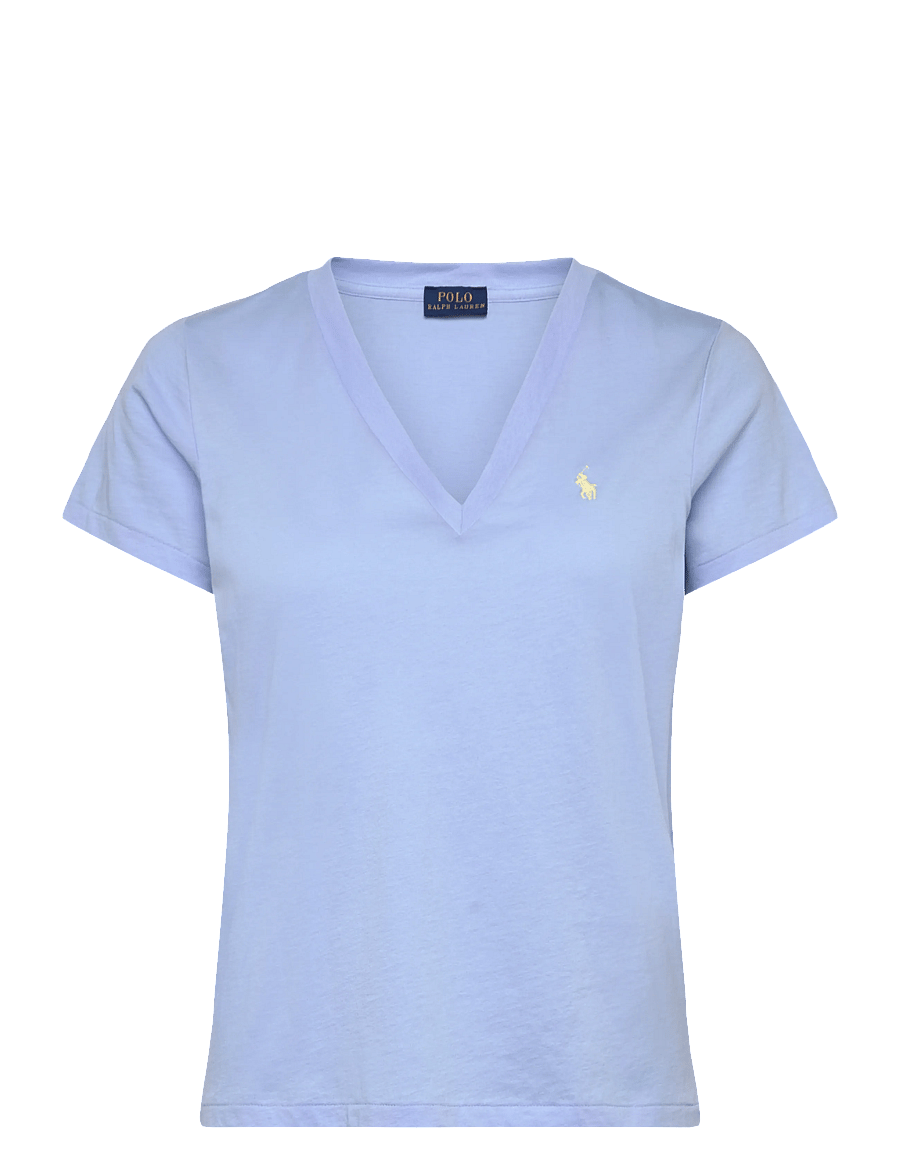Polo Ralph Lauren - Cotton Jersey V-Neck Tee - t-shirts - baby blue - 0