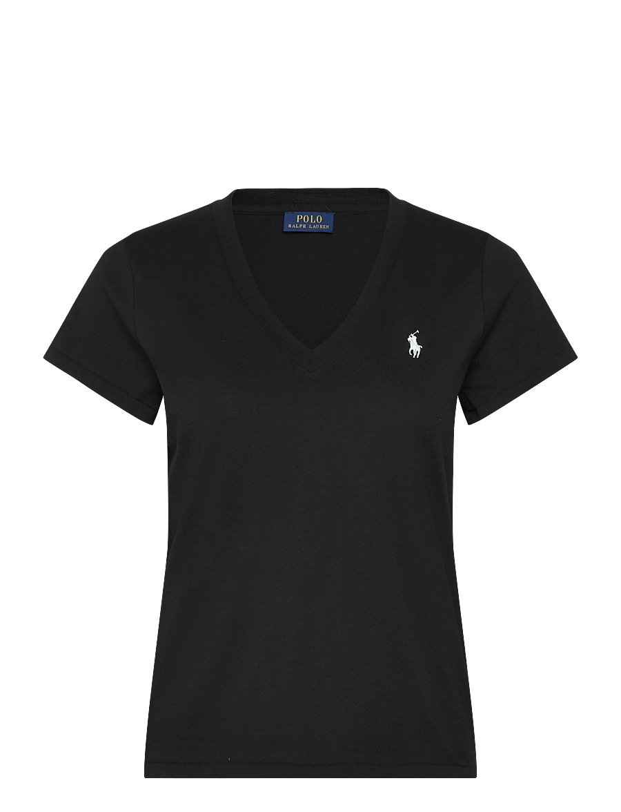 Polo Ralph Lauren - Cotton Jersey V-Neck Tee - t-shirts & tops - polo black - 0