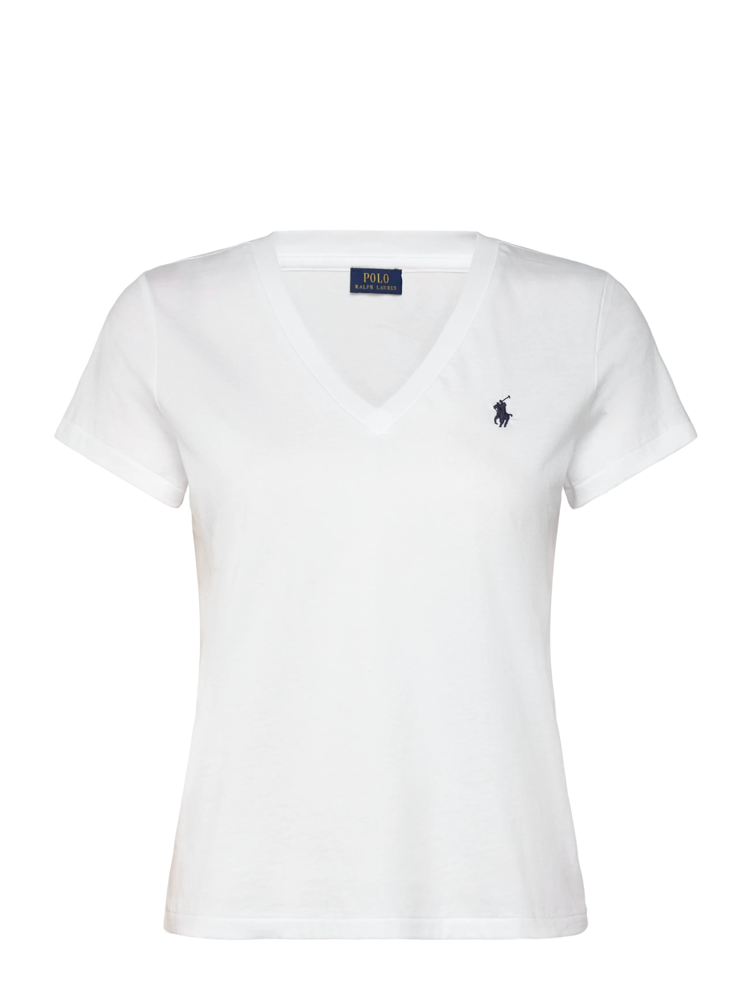 Polo Ralph Lauren Cotton Jersey V-Neck Tee - Polo Ralph Lauren - WHITE / white