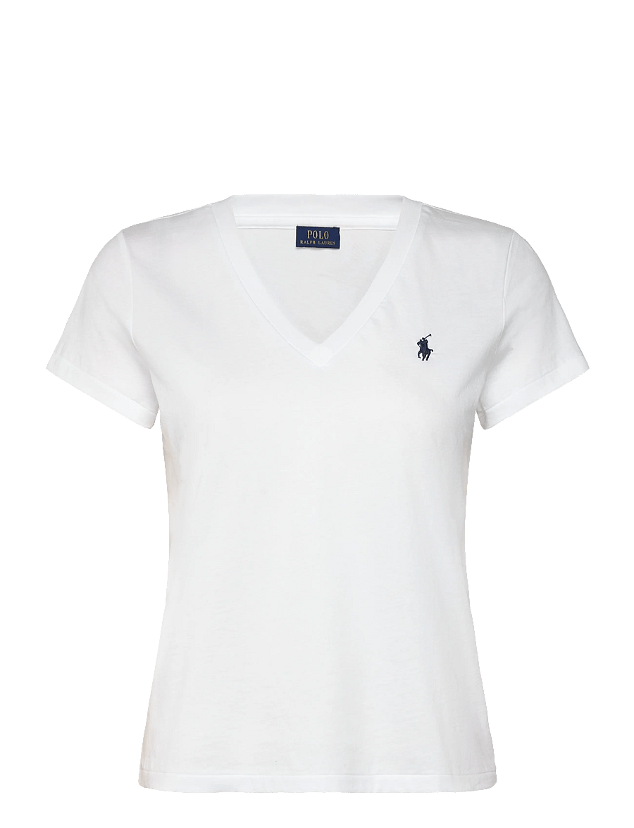 Polo Ralph Lauren - Cotton Jersey V-Neck Tee - t-shirts - white - 1