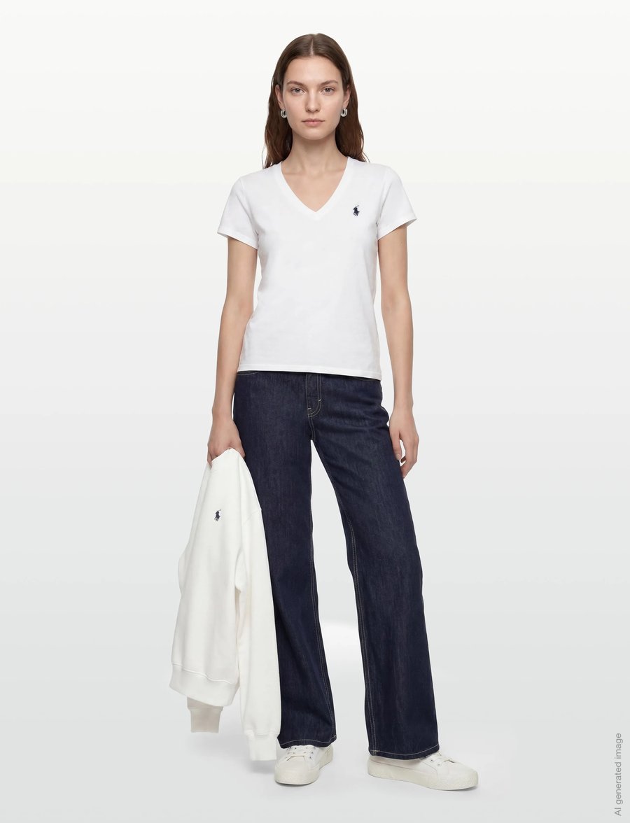 Polo Ralph Lauren - Cotton Jersey V-Neck Tee - t-shirts - white - 0