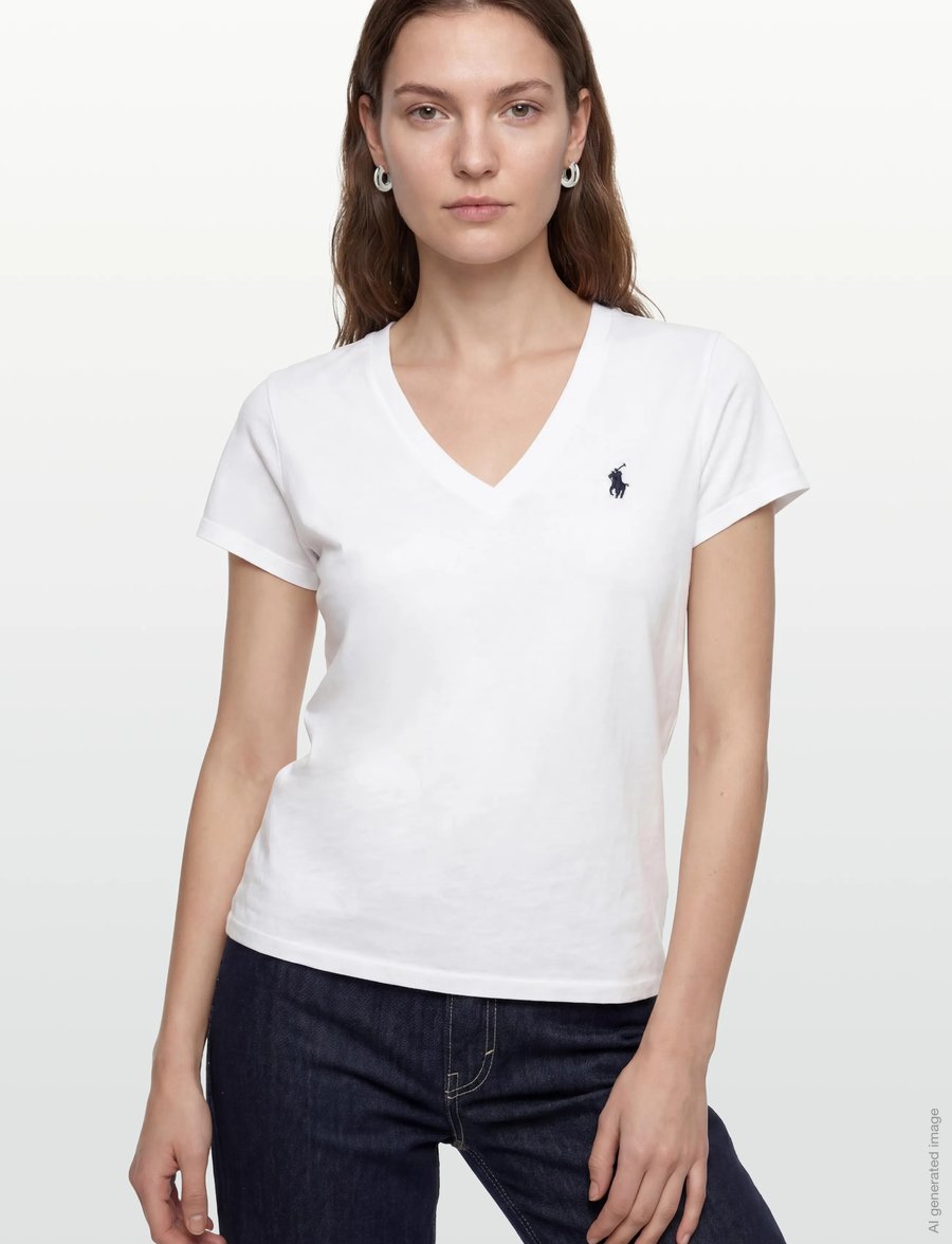 Polo Ralph Lauren - Cotton Jersey V-Neck Tee - t-shirts - white - 3