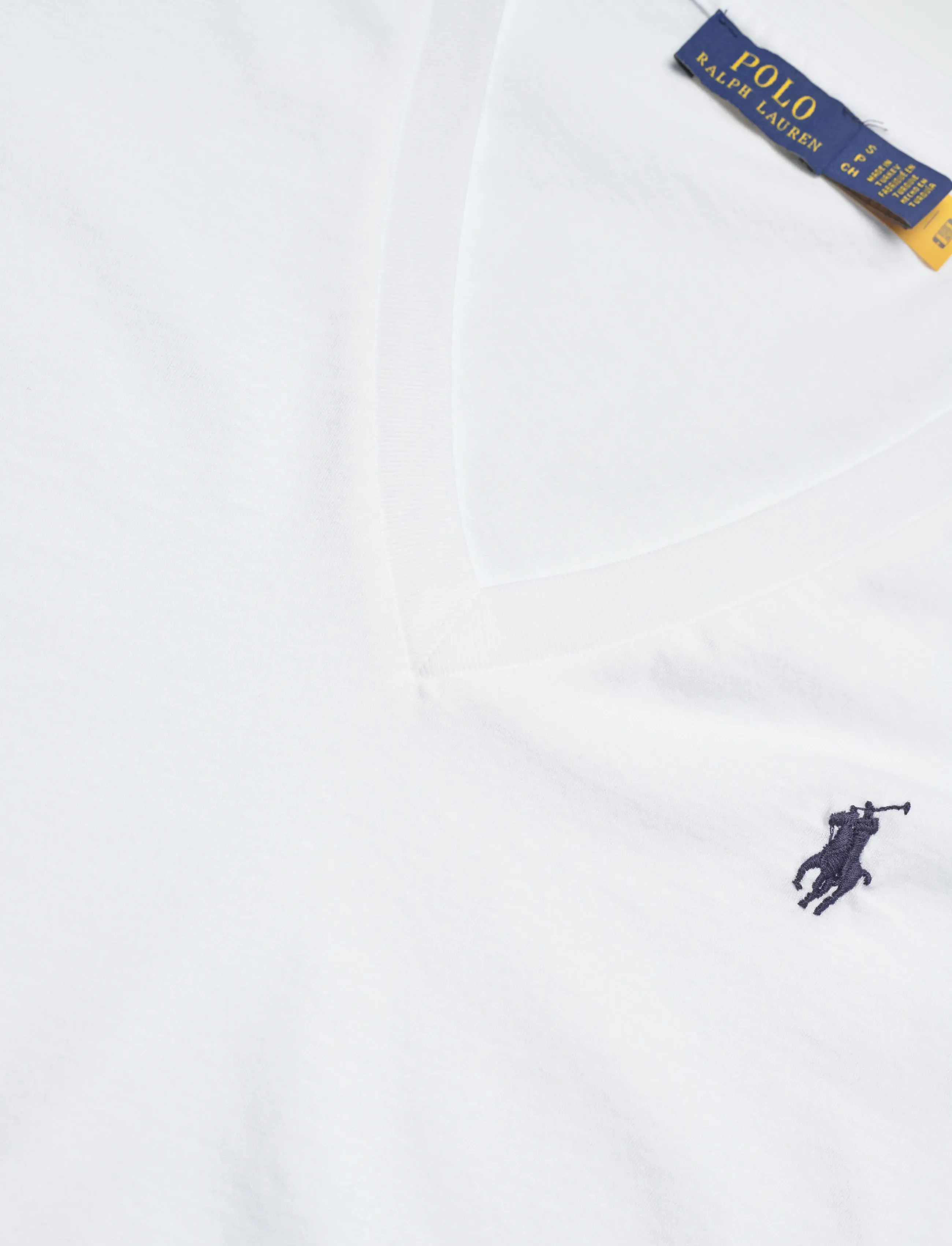Polo Ralph Lauren - Cotton Jersey V-Neck Tee - marškinėliai - white - 5