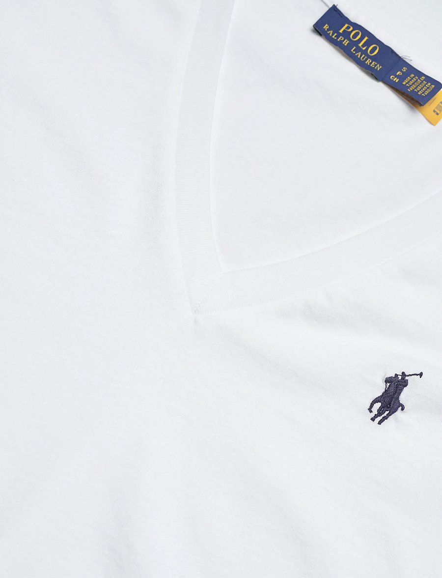 Polo Ralph Lauren - Cotton Jersey V-Neck Tee - t-shirts - white - 5