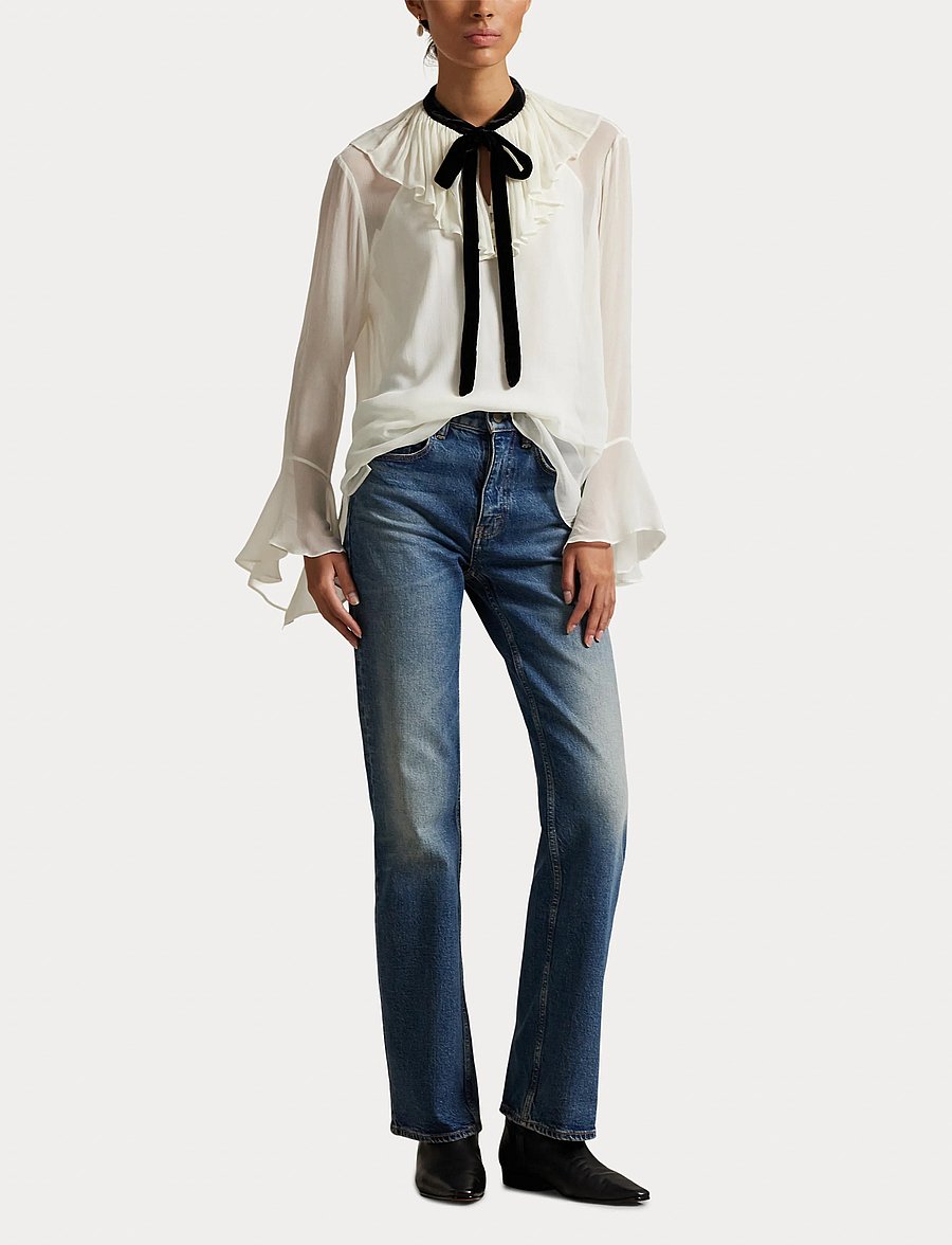 Polo Ralph Lauren - CRINKLE VISCOSE GGT-WVN-SHIRT - blouses à manches longues - warm white - 5
