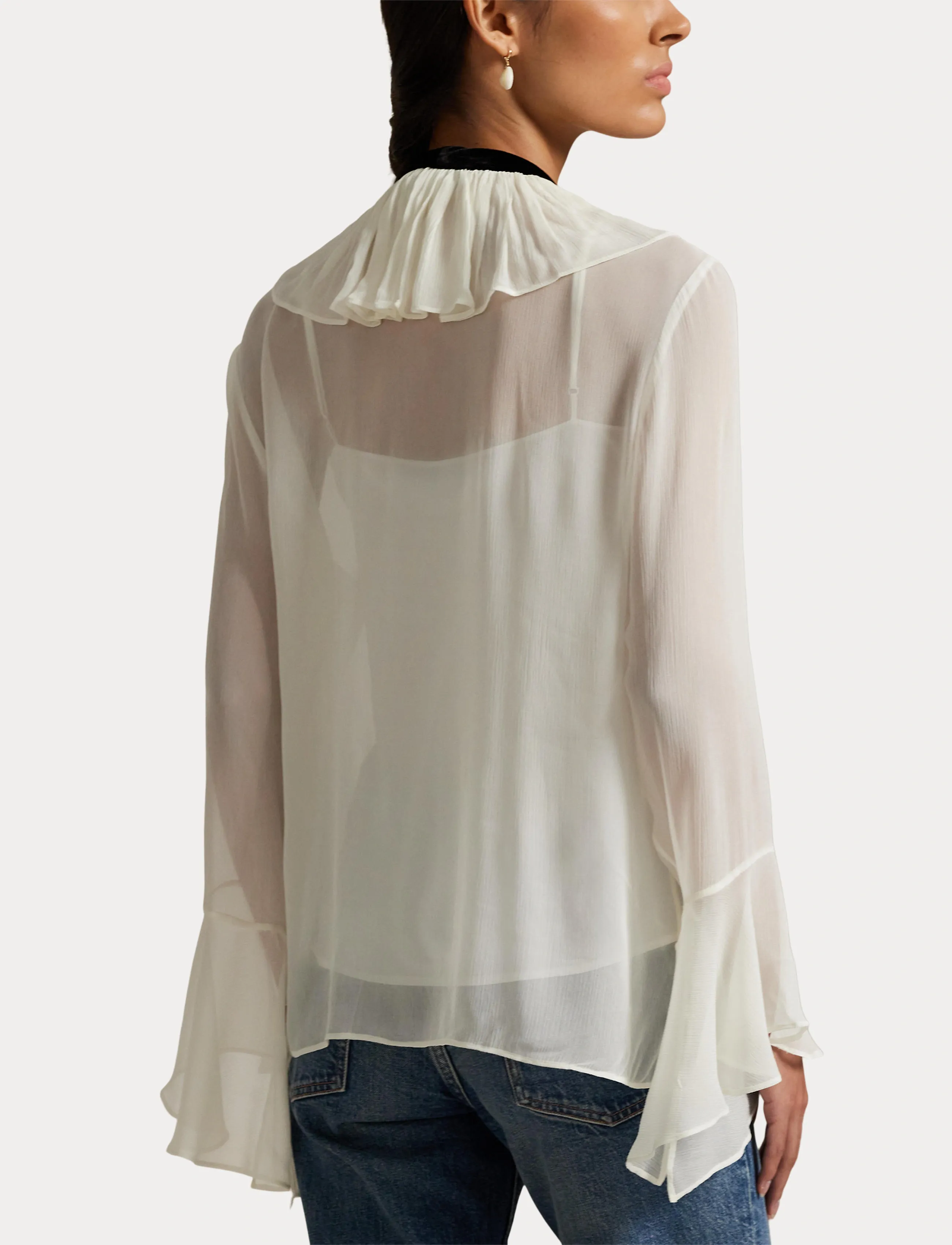 Polo Ralph Lauren Crinkle Viscose Ggt-Wvn-Shirt skjortor & blusar dam – bild 6
