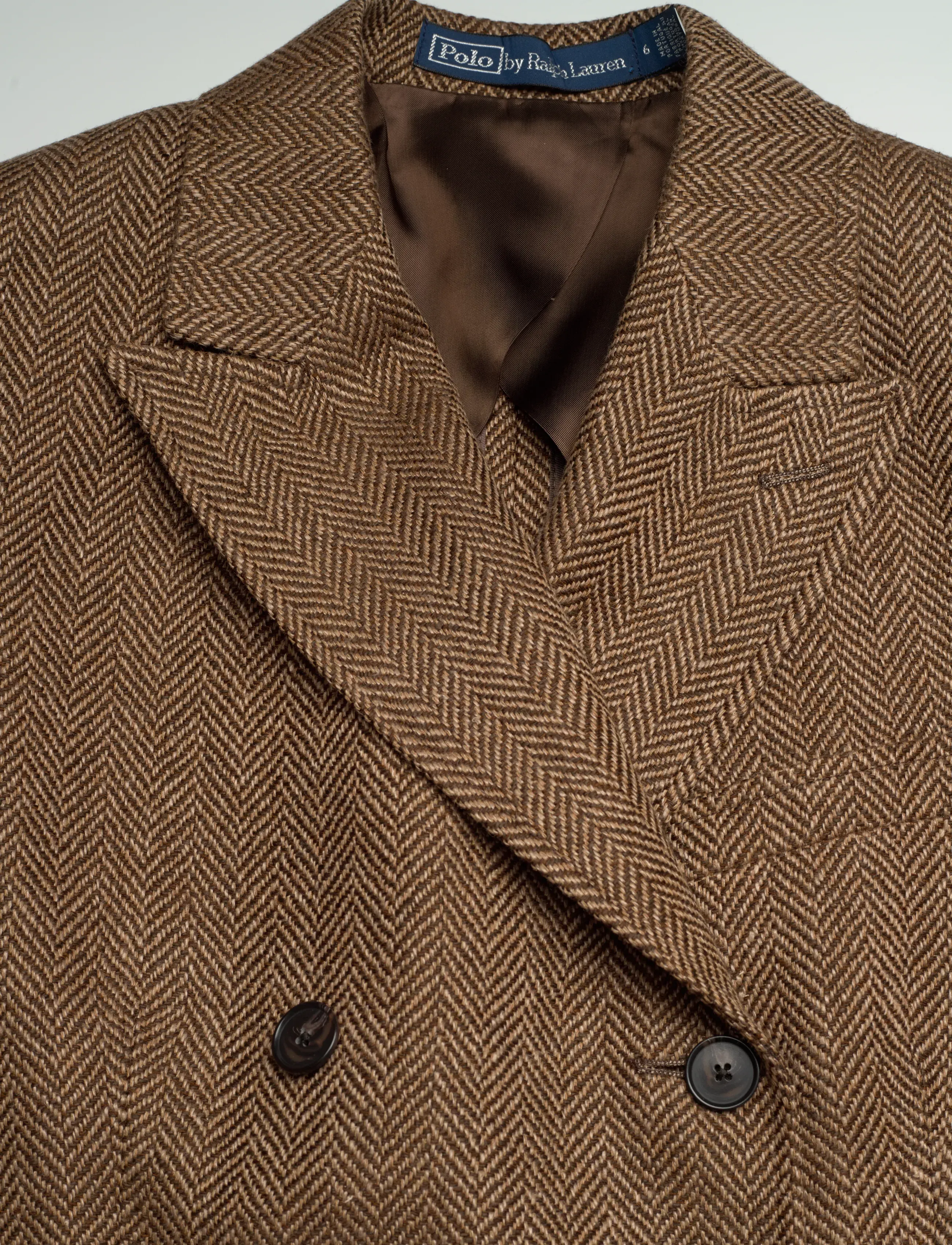 Polo Ralph Lauren - 5 9/1 LN SLK BLD HB-WVN-BLAZER/SPOR - brown herringbone - 2