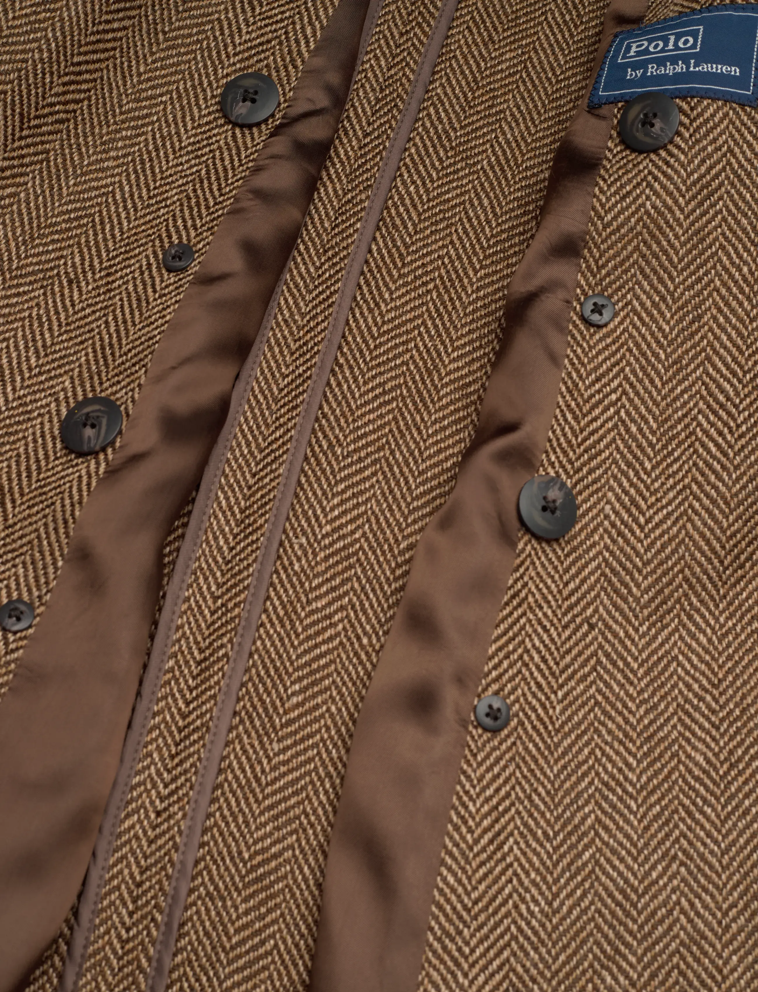 Polo Ralph Lauren - 5 9/1 LN SLK BLD HB-WVN-BLAZER/SPOR - brown herringbone - 4