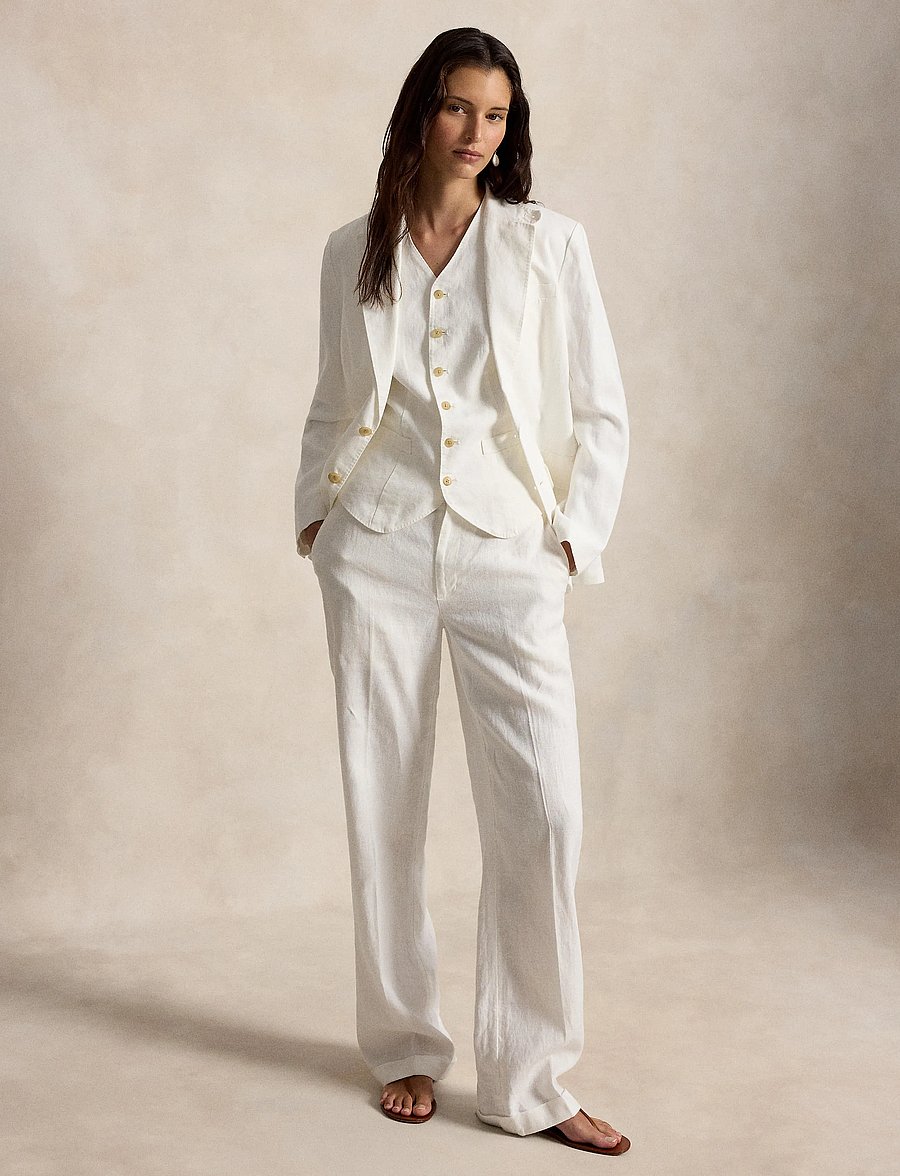 Polo Ralph Lauren - 9/1 PD LINEN-WVN-PANTS - hørbukser - nevis - 3