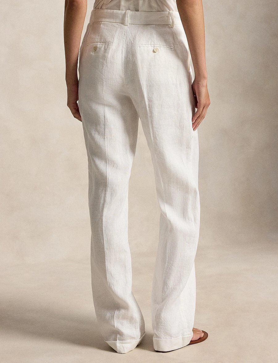 Polo Ralph Lauren - 9/1 PD LINEN-WVN-PANTS - hørbukser - nevis - 5