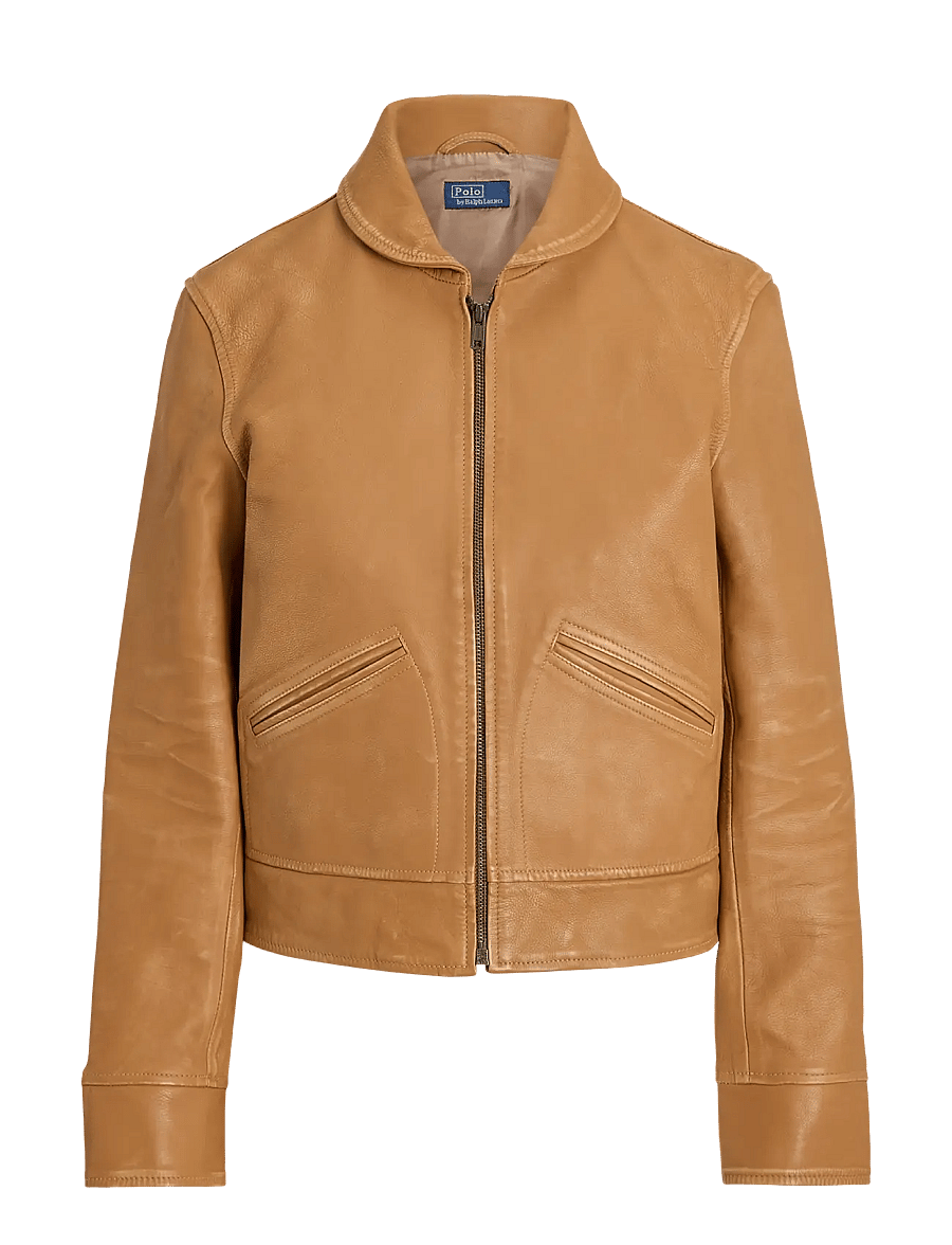 Polo Ralph Lauren - Shawl-Collar Leather Jacket - light tan - 1