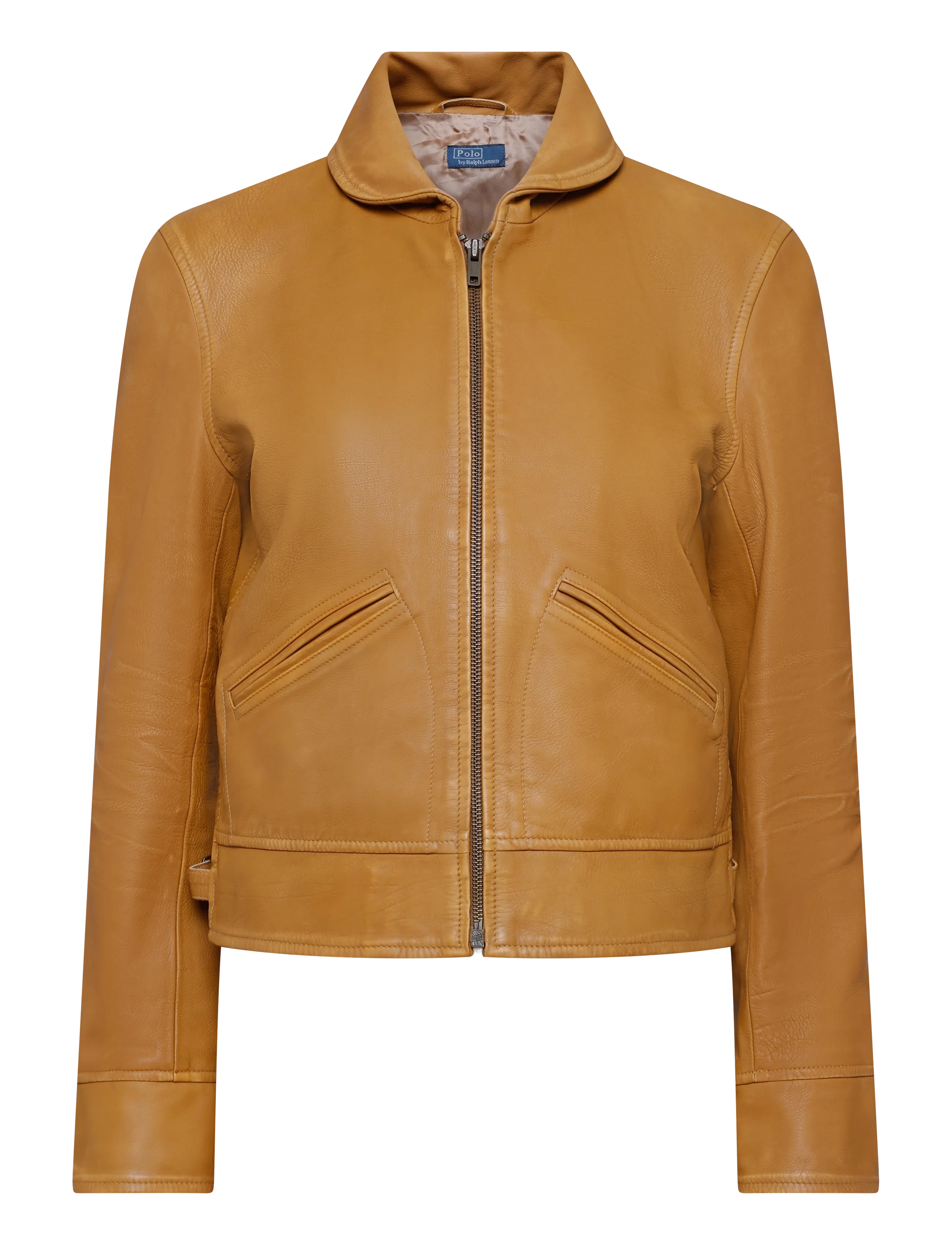 Polo Ralph Lauren - Shawl-Collar Leather Jacket - kurtki skórzane - light tan - 1